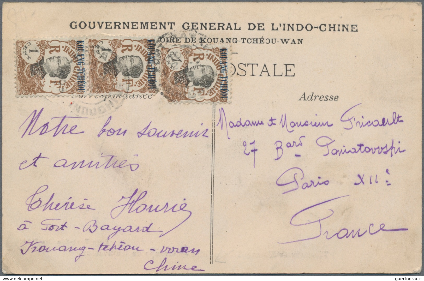 Französisch-Indochina - Postämter In Südchina: France, South China, Kouang-Tcheou (Guangzhou Wan), 1 - Other & Unclassified