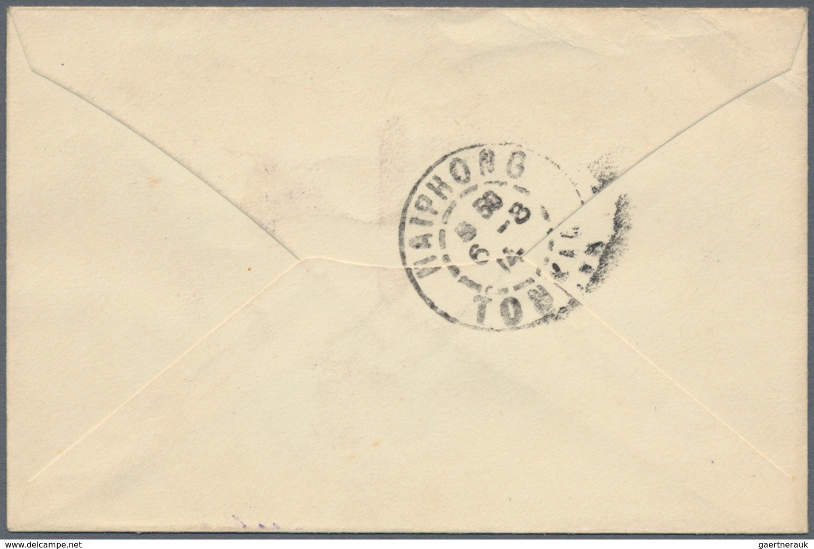 Französisch-Indochina - Postämter In Südchina: Yunnan-Fou, 1906, Indochina Envelope 5 C. Uprated 1 C - Sonstige & Ohne Zuordnung