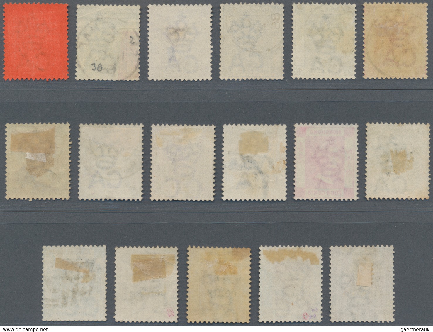 Hongkong: 1863/1900 (ca.), QV Used (17) Inc. Surcharges. - Andere & Zonder Classificatie