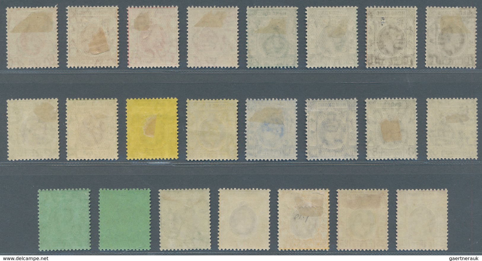 Hongkong: 1912/24, KV 1 C.-50 C. Wmkd. Resp. Wmkd. Script 1 C.-50 C. Unused Mounted Mint, Often Firs - Andere & Zonder Classificatie