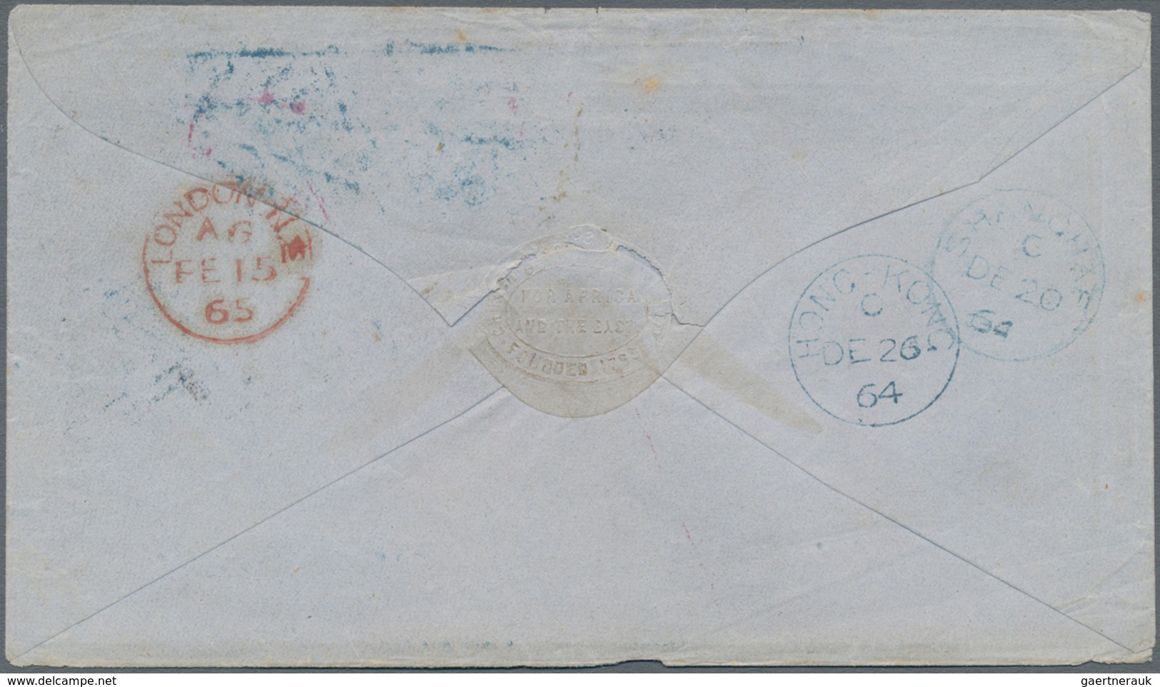 Hongkong - Treaty Ports: Shanghai, 1864: Stampless Envelope With Contents Dated "The Rev. Thomas M'C - Andere & Zonder Classificatie