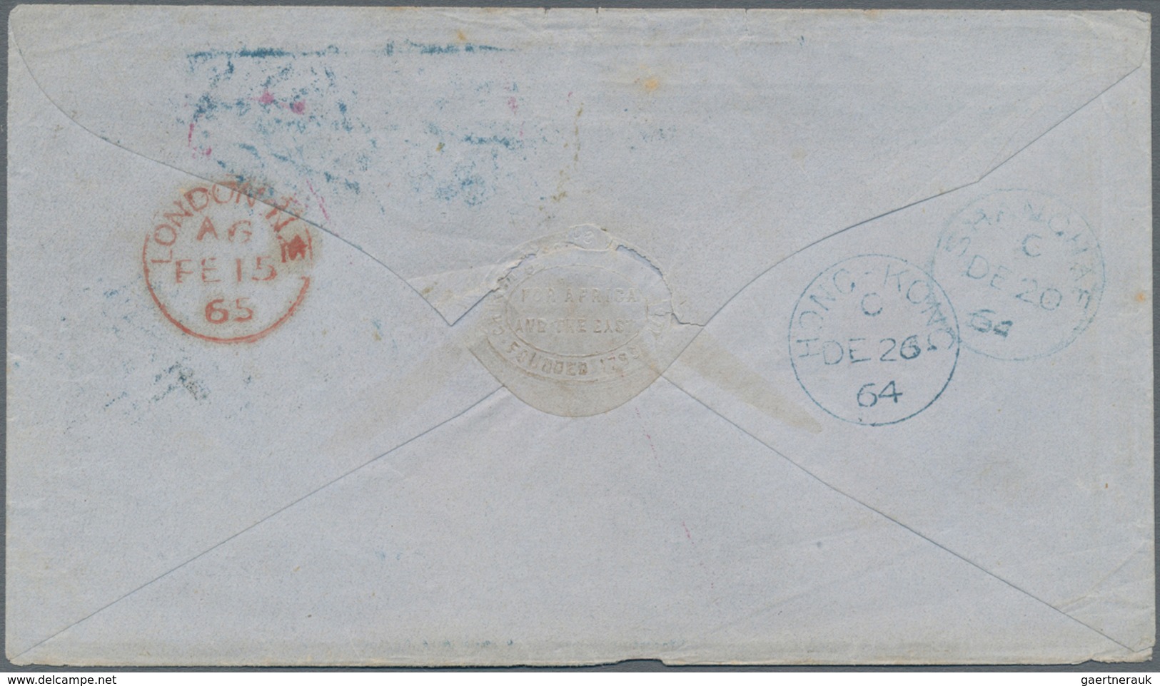 Hongkong - Treaty Ports: Shanghai, 1864: Stampless Envelope With Contents Dated "The Rev. Thomas M'C - Other & Unclassified