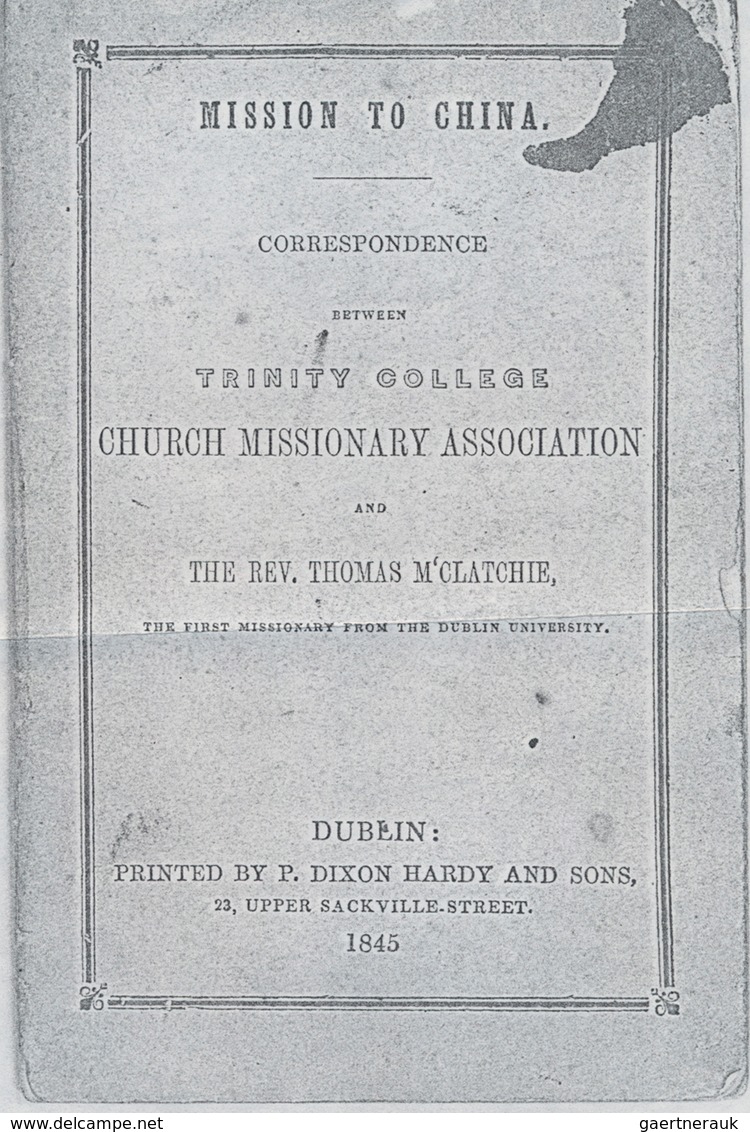 Hongkong - Treaty Ports: Shanghai, 1864: Stampless Envelope With Contents Dated "The Rev. Thomas M'C - Other & Unclassified