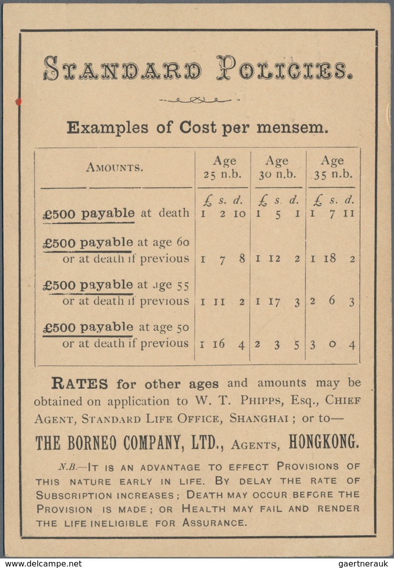 Hongkong - Ganzsachen: 1891, Card QV 3 C. Canc. "FOOCHOW A MR 26 91" Via "HONG KONG A MR 31 91" To L - Postal Stationery