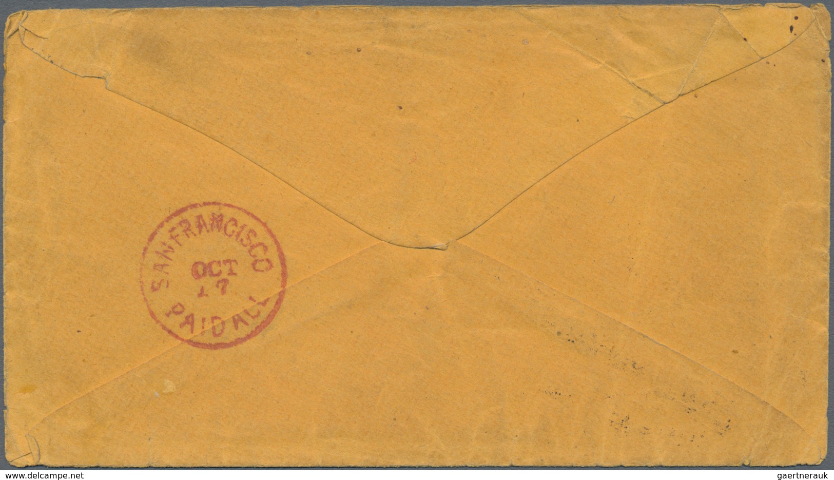 Hongkong - Besonderheiten: 1870, Blue Oval Framed "STAMPED BY / HER & Co. / MANILA" On Cover W. 1865 - Other & Unclassified