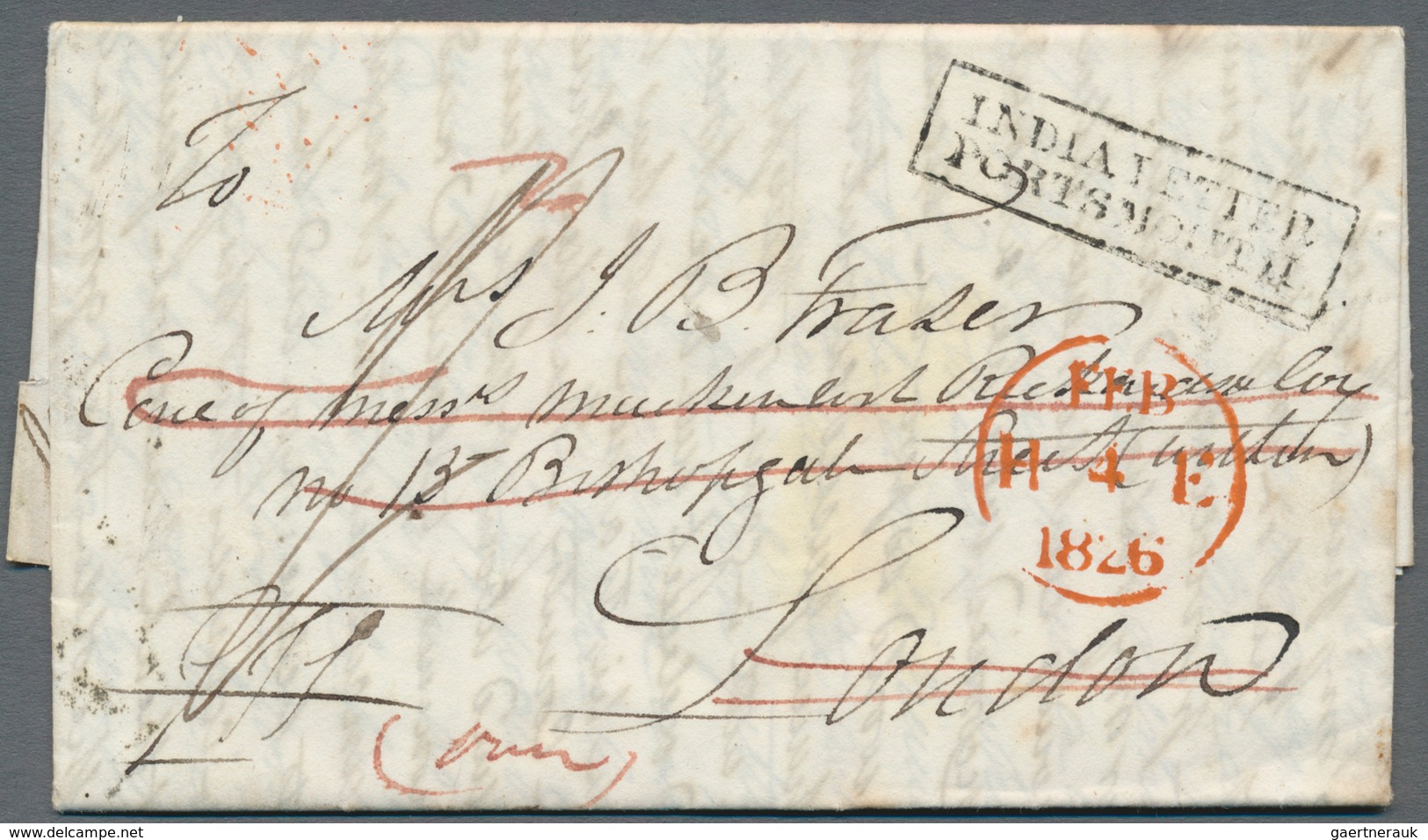 Indien - Vorphilatelie: 1825 BHAUGULPORE: Entire Letter Sent By 'Lt. George Fraser At Bhaugulpore' T - ...-1852 Prephilately