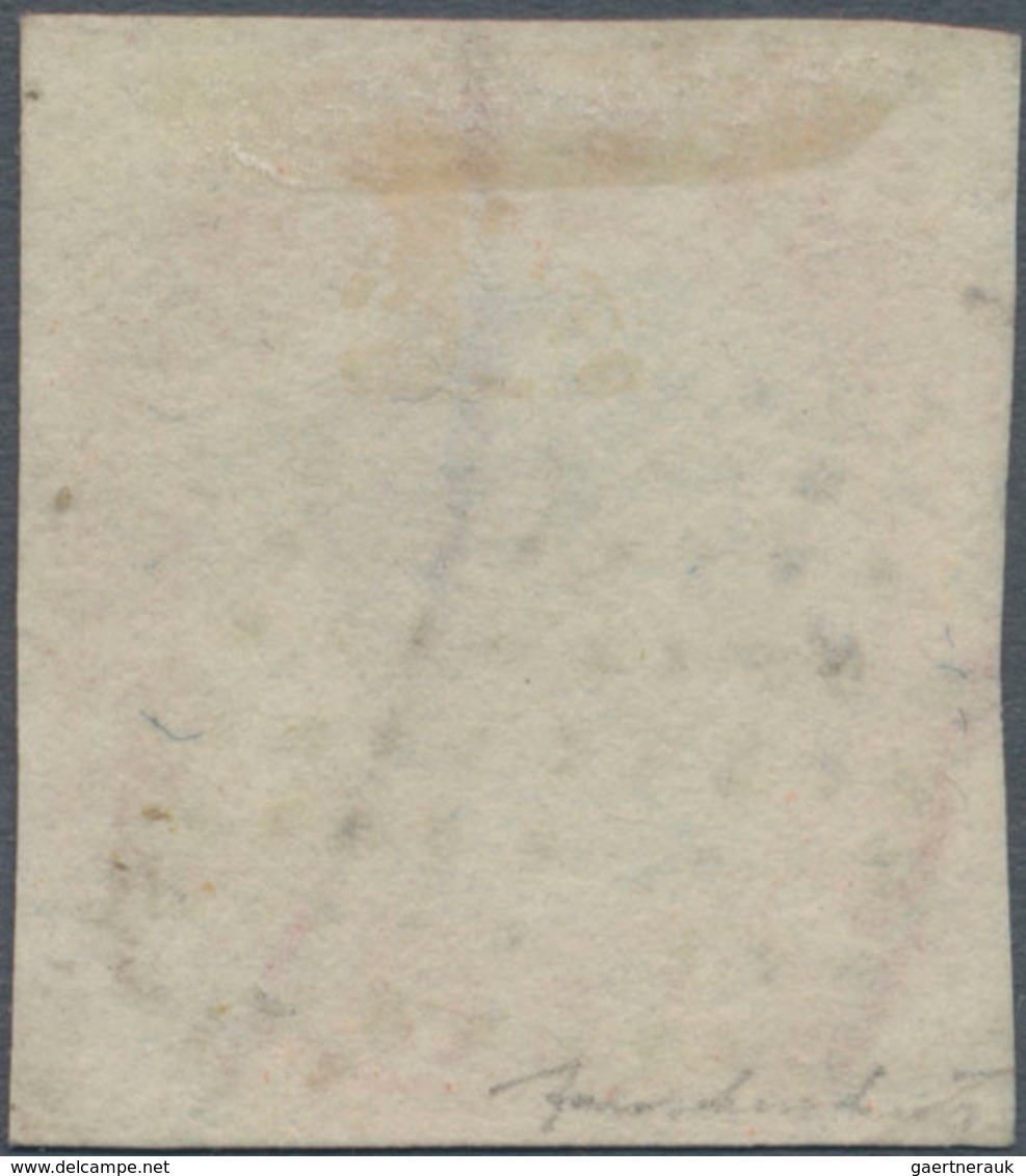 Indien: 1854-55 Litho 4a. Blue & Red, 4th Printing, Sheet Pos. 13, Used And Cancelled By Diamond Of - Sonstige & Ohne Zuordnung