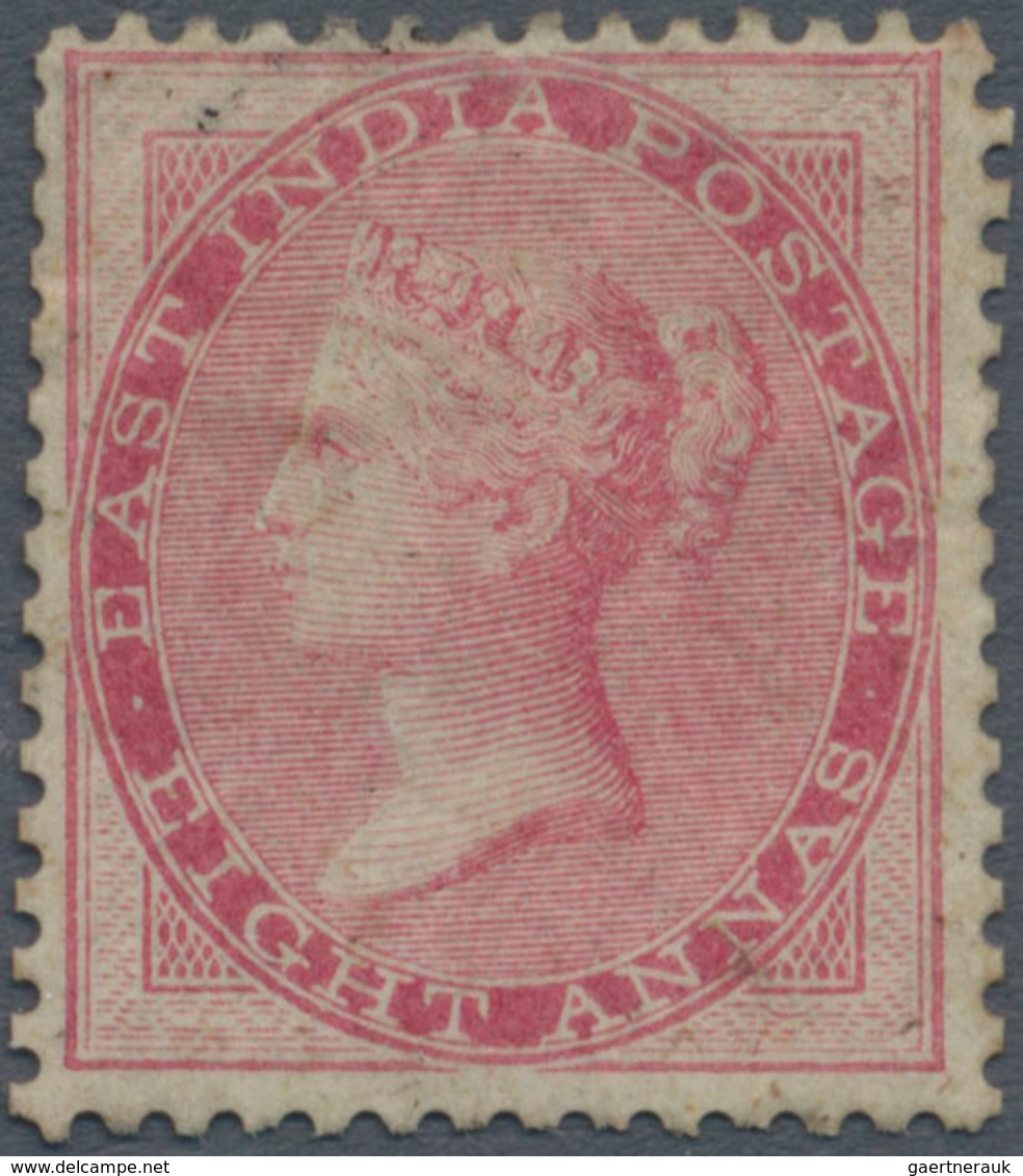 Indien: 1856 East India 8a. Carmine, Mint With Part Originial Gum And Several Hinge Marks, Few Sligh - Andere & Zonder Classificatie