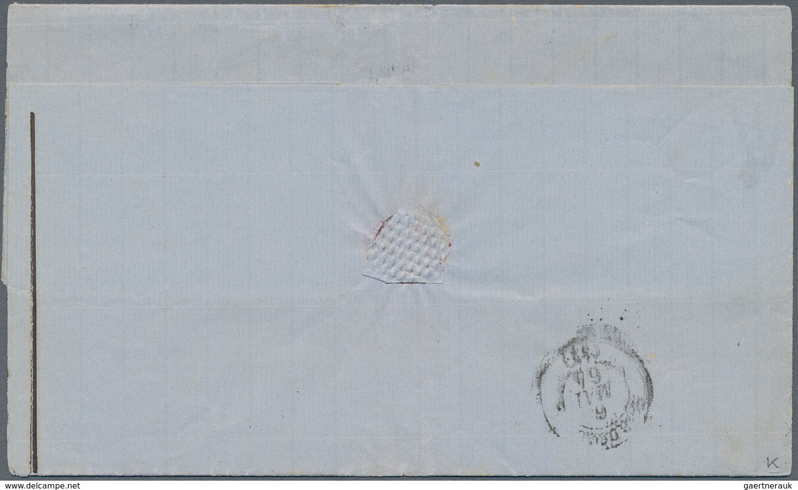 Indien: 1864 Entire Letter From Bombay To Bordeaux With Two Different GB-France Exchange Handstamps, - Other & Unclassified