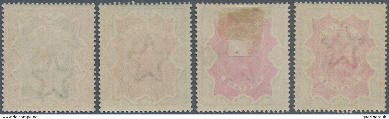 Indien: 1895, Complete Set Of QV 2r. Carmine & Yellow-brown To 5r., Mint Never Hinged, Plus 2r. Carm - Sonstige & Ohne Zuordnung