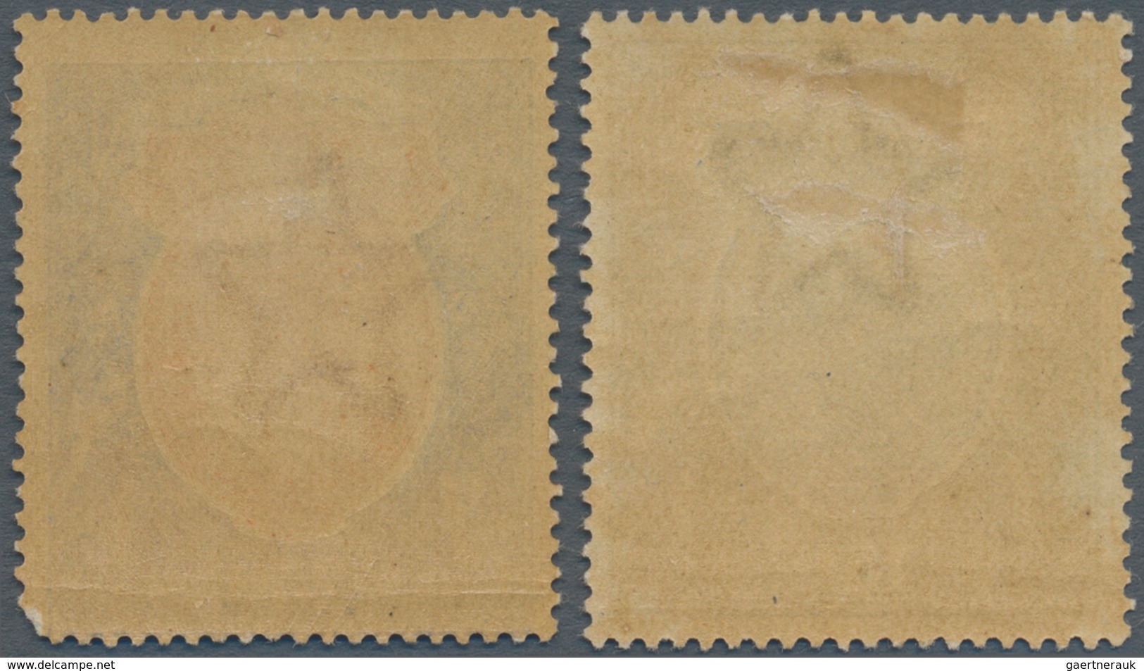 Indien: 1911-23 KGV. 15r. Blue & Olive And 25r. Orange & Blue Both Mint Lightly Hinged. The 25r. Wit - Sonstige & Ohne Zuordnung