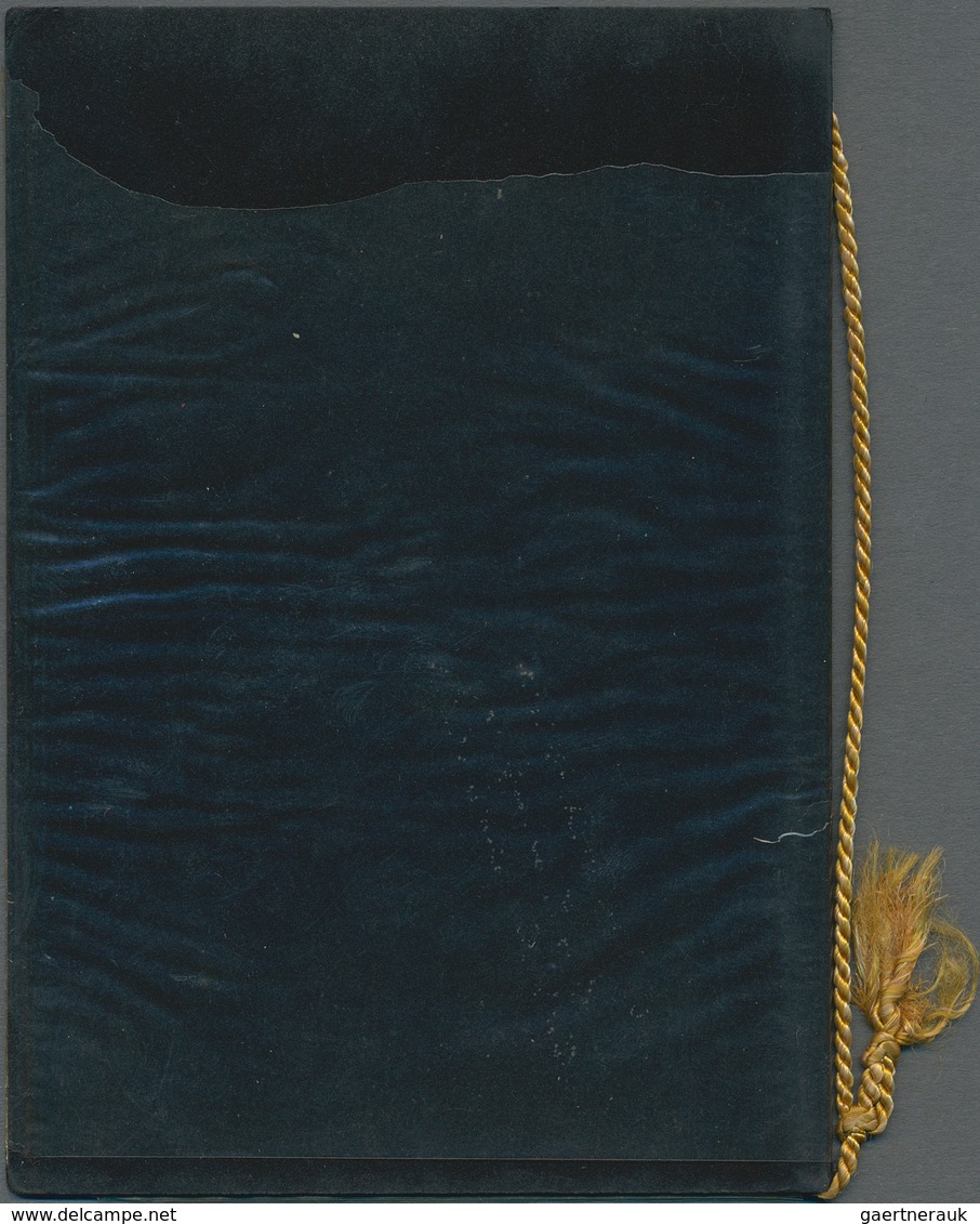 Indien: 1948 GANDHI Complete Set Of Four, Overprinted "SPECIMEN", Adhered To Gold Leaves Of Black Ve - Andere & Zonder Classificatie
