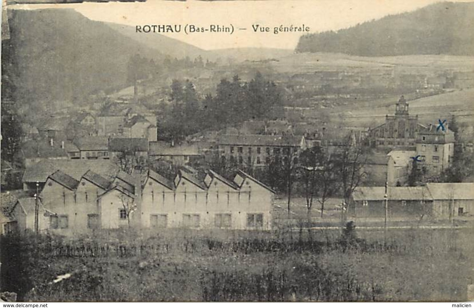 - Bas Rhin -ref-505- Rothau - Vue Generale - Usine - Usines - Industrie - Carte Bon Etat- - Rothau