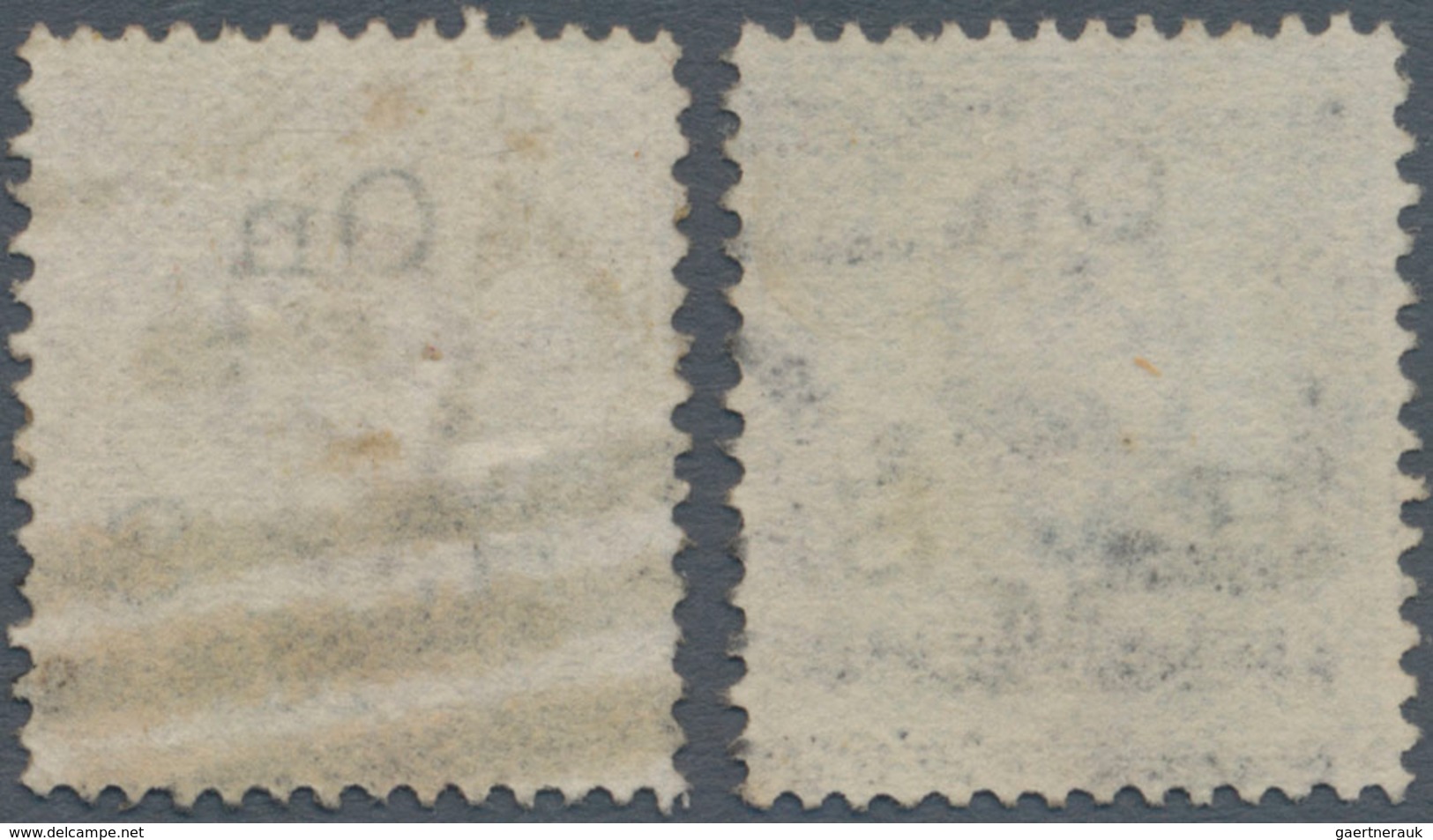 Indien - Dienstmarken: 1874-82 Officials ½a. Blue And 1a. Brown Both With "On H.M.S." Overprint (Typ - Official Stamps