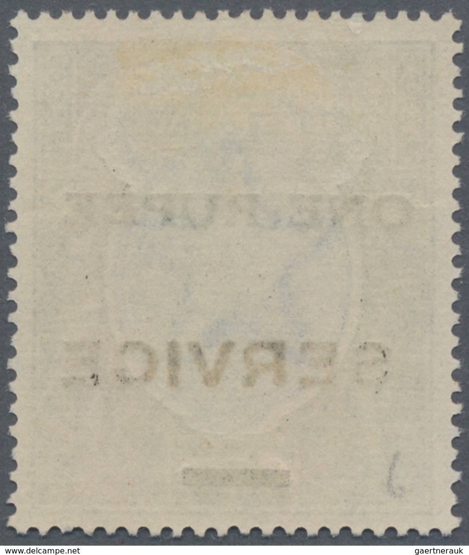 Indien - Dienstmarken: 1925 "ONE RUPEE" Trial Surcharge (as Type O14, But On One Line In Seriffed Le - Dienstmarken