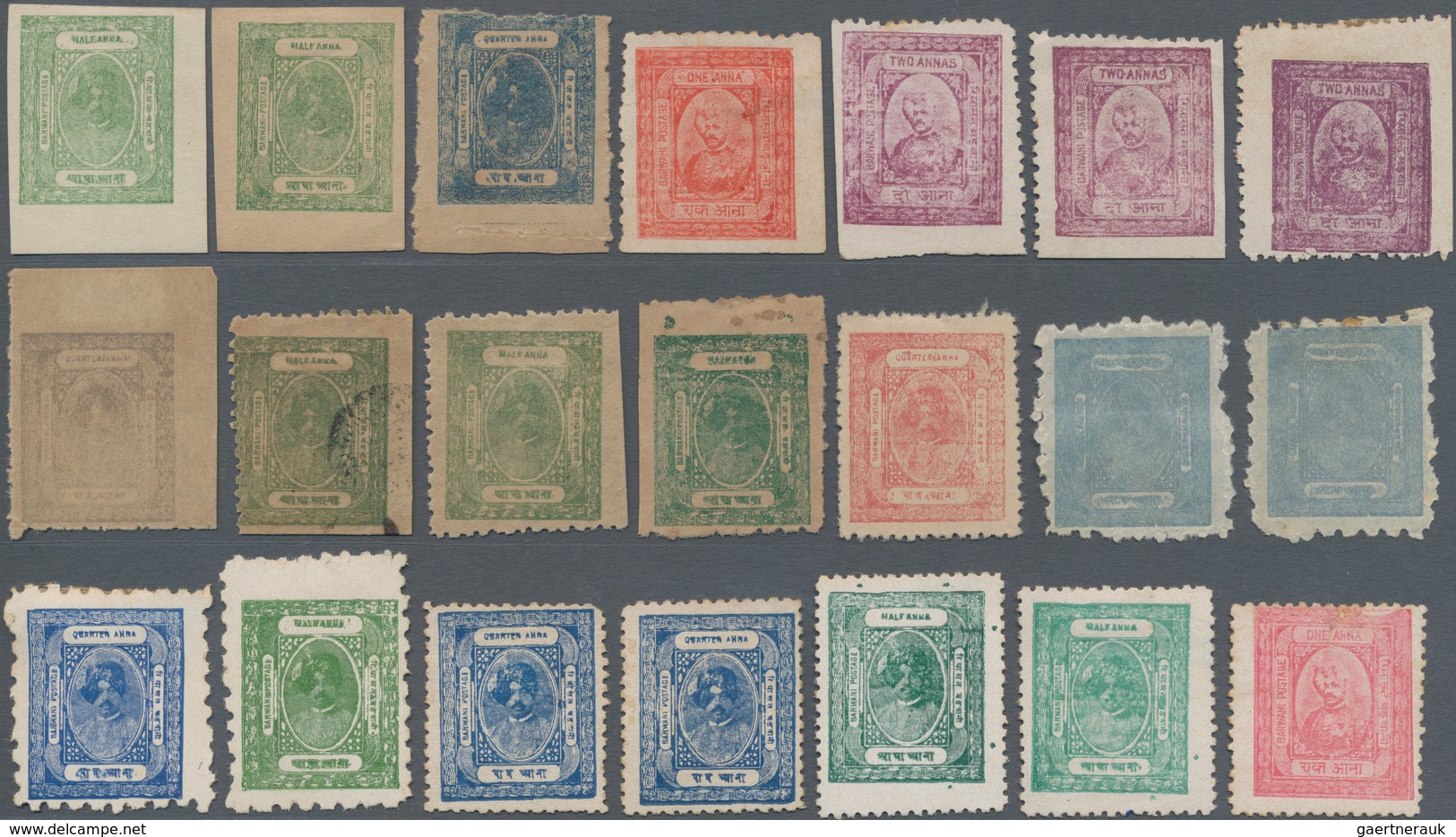 Indien - Feudalstaaten: BARWANI 1921-1947: Specialized Collection Of 38 Stamps, Unused/mint As Issue - Sonstige & Ohne Zuordnung