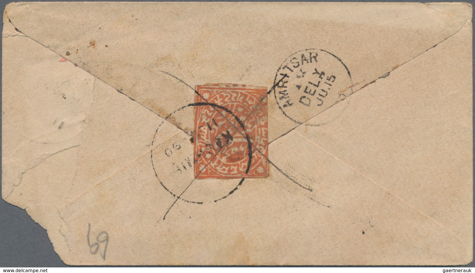 Indien - Feudalstaaten: KASCHMIR: 1877/1890, Three Postal Stationery Covers Of British India From SI - Andere & Zonder Classificatie