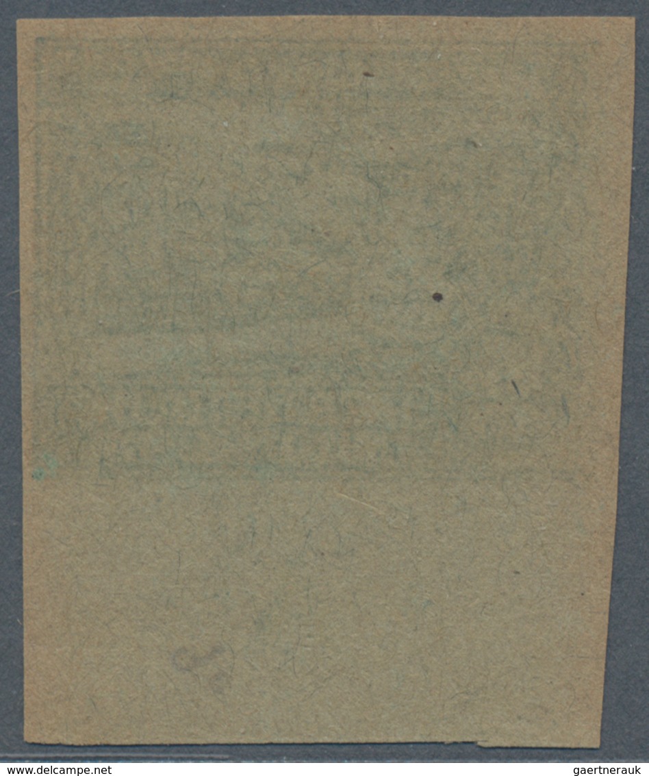 Indonesien - Vorläufer: Java, 1946, 10 S. Surabaya, Imperforated On Greenish Paper, A Bottom Imprint - Indonesien