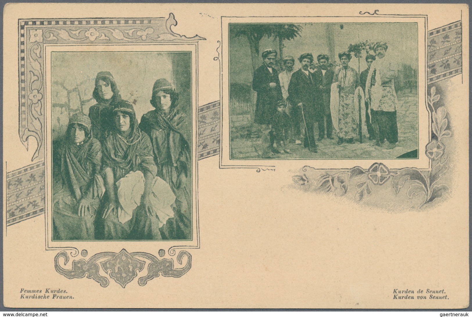 Iran: 1903, Pictorial Stat. Postcard 5ch. 'Shah Muzzafar-ad-Din' Surch. In Blue '3 Chahis' With Two - Iran