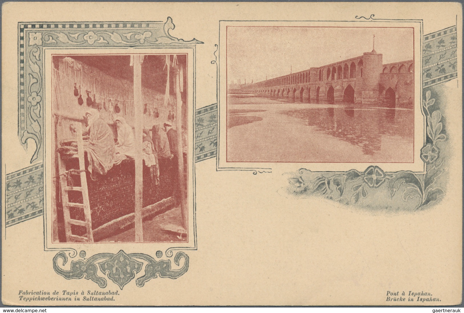 Iran: 1904, Two Pictorial Stat. Postcards 5ch. 'Shah Muzzafar-ad-Din' With Persian Ptg. Below Stamp - Iran