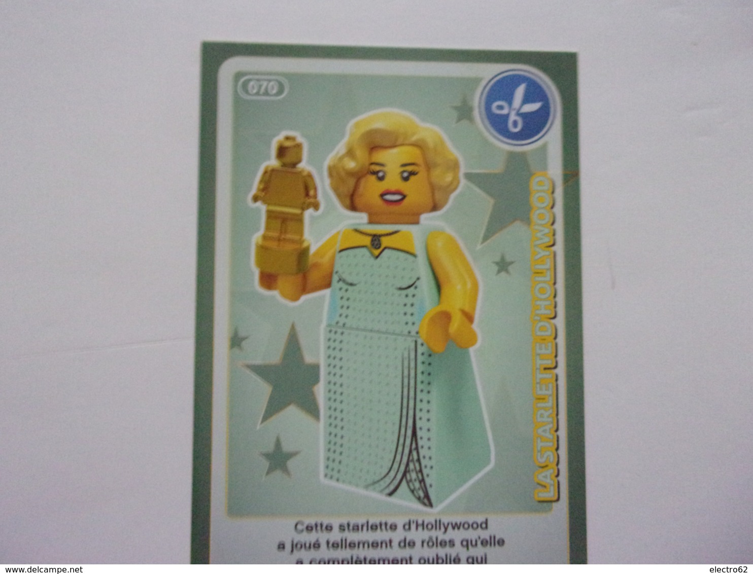 Carte LEGO AUCHAN CREE TON MONDE N°70 La Starlette D'Hollywood - Autres & Non Classés