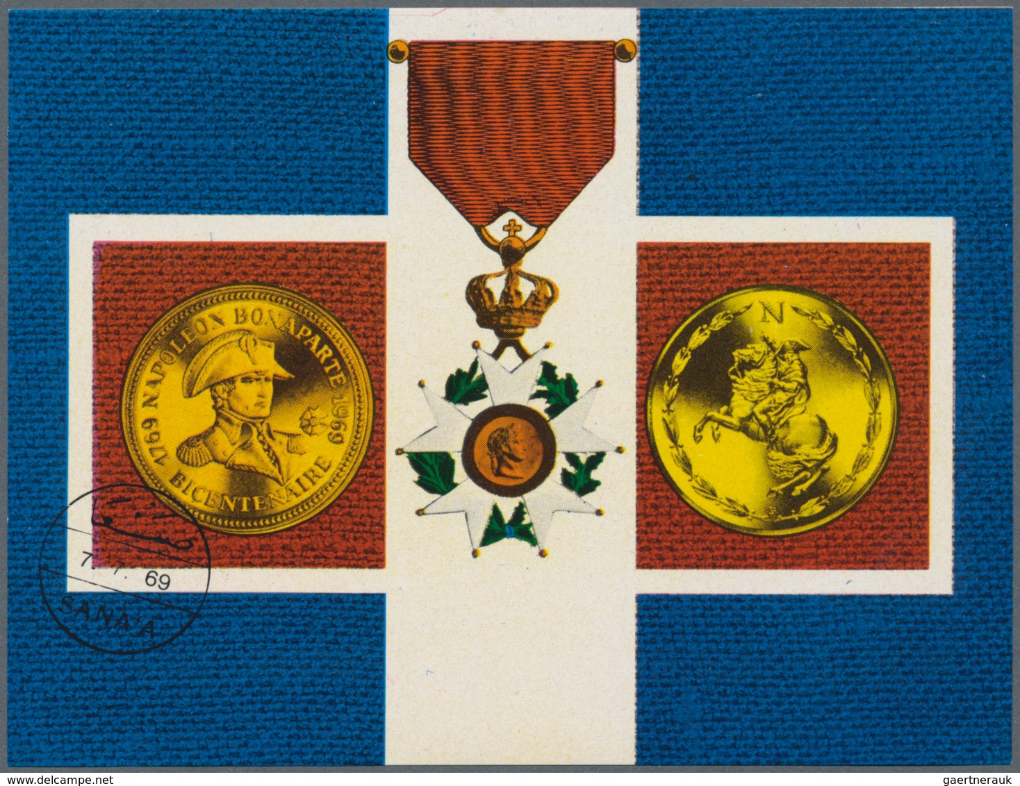 Jemen: 1969, History Of France Imperf. Miniature Sheet 10b. 'Charles De Gaulle, Joan Of Arc And Napo - Jemen
