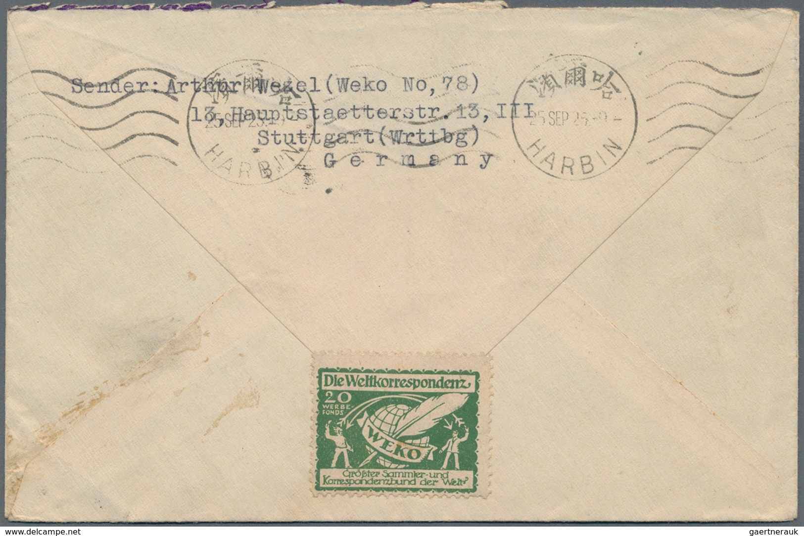 Korea: Incoming mail, Germany, 1921/25, four covers: 1921 to Gensan/Wonsan w. "10.12.25" arrival; an