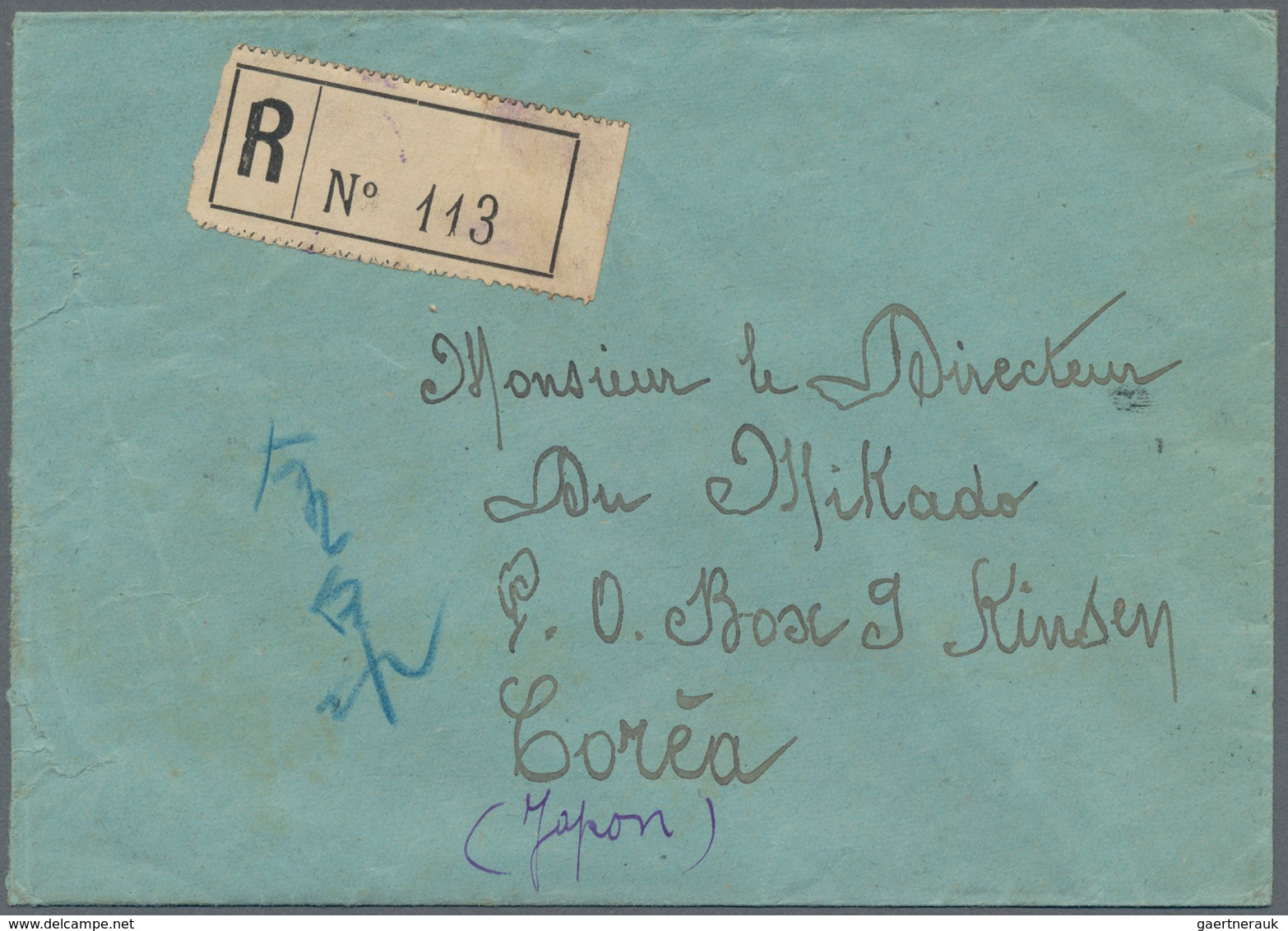 Korea: Incoming Mails, 1926/27, Three Registered Cover To Korea: From Beyrouth/Lebanon 1927 Resp. Al - Korea (...-1945)