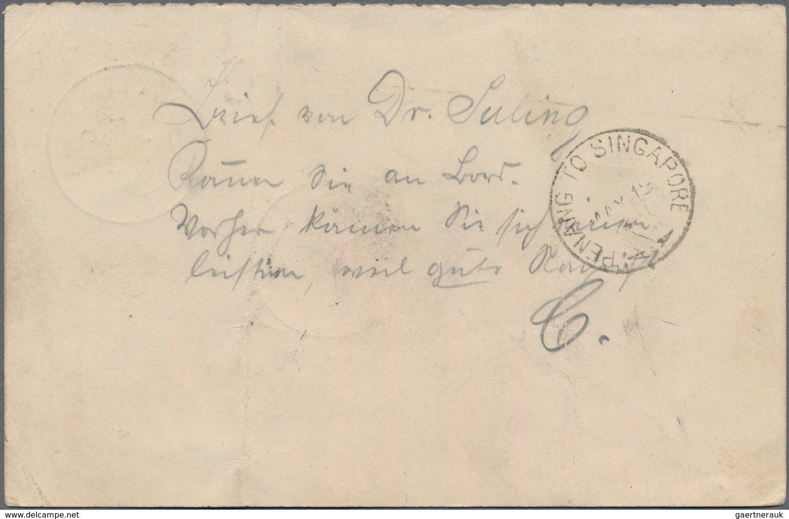 Labuan: 1900, Stationery Card QV 1 C. Violet (question Part, Text Deleted) Canc. "LABUAN 24 MAR 00" - Andere & Zonder Classificatie