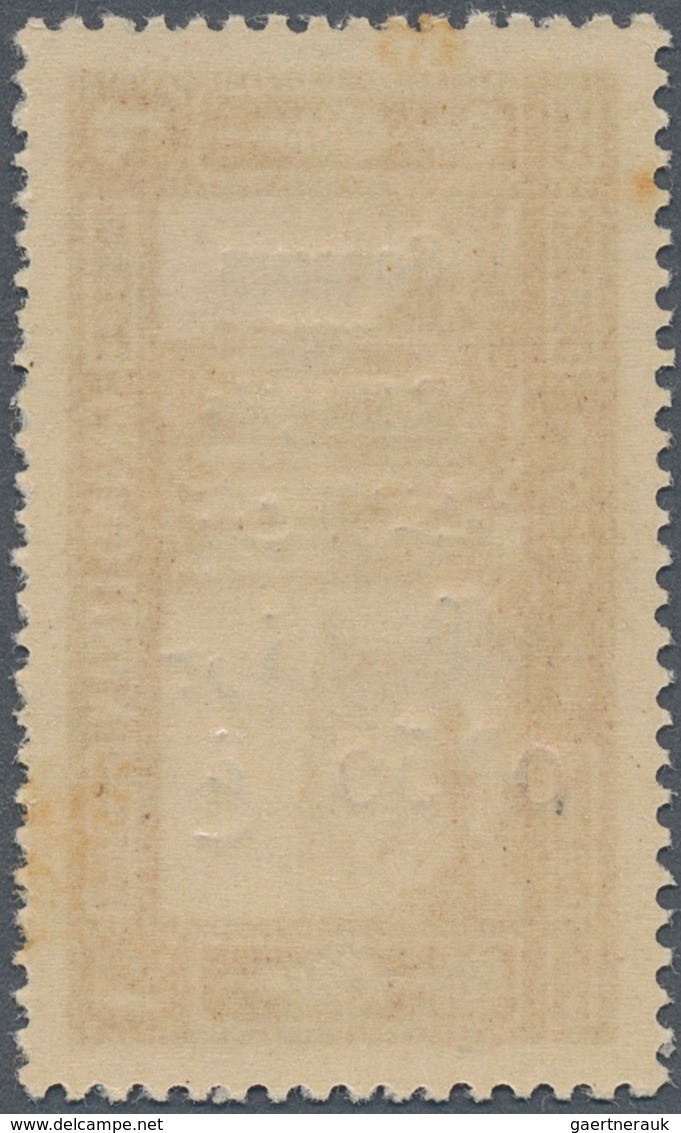 Libanon: 1926, War Refugee Relief, 1pi. + 0.50pi. Red, Vertical Blue Overprint (which Was Used For T - Libanon