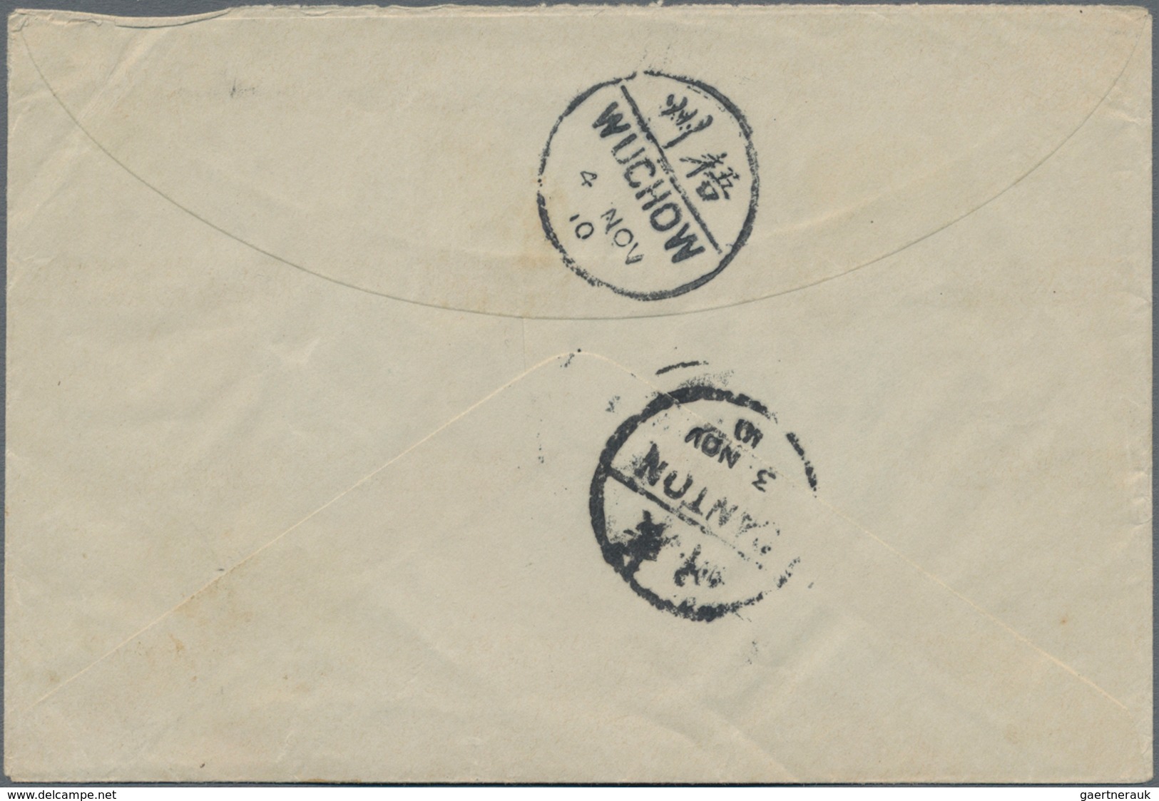 Macau: 1902/10, Bisects: 6 A./200 R. Bluish On Blue (2 Inc. Corner Margin Copy) And 1 A. On Due Stam - Andere & Zonder Classificatie
