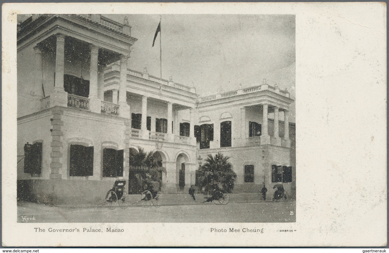 Macau: 1911, Emergency Issue 1 Avo On Ppc ("the Governors Palace, Macao") With "MACAO 18 SET 11" Alo - Sonstige & Ohne Zuordnung