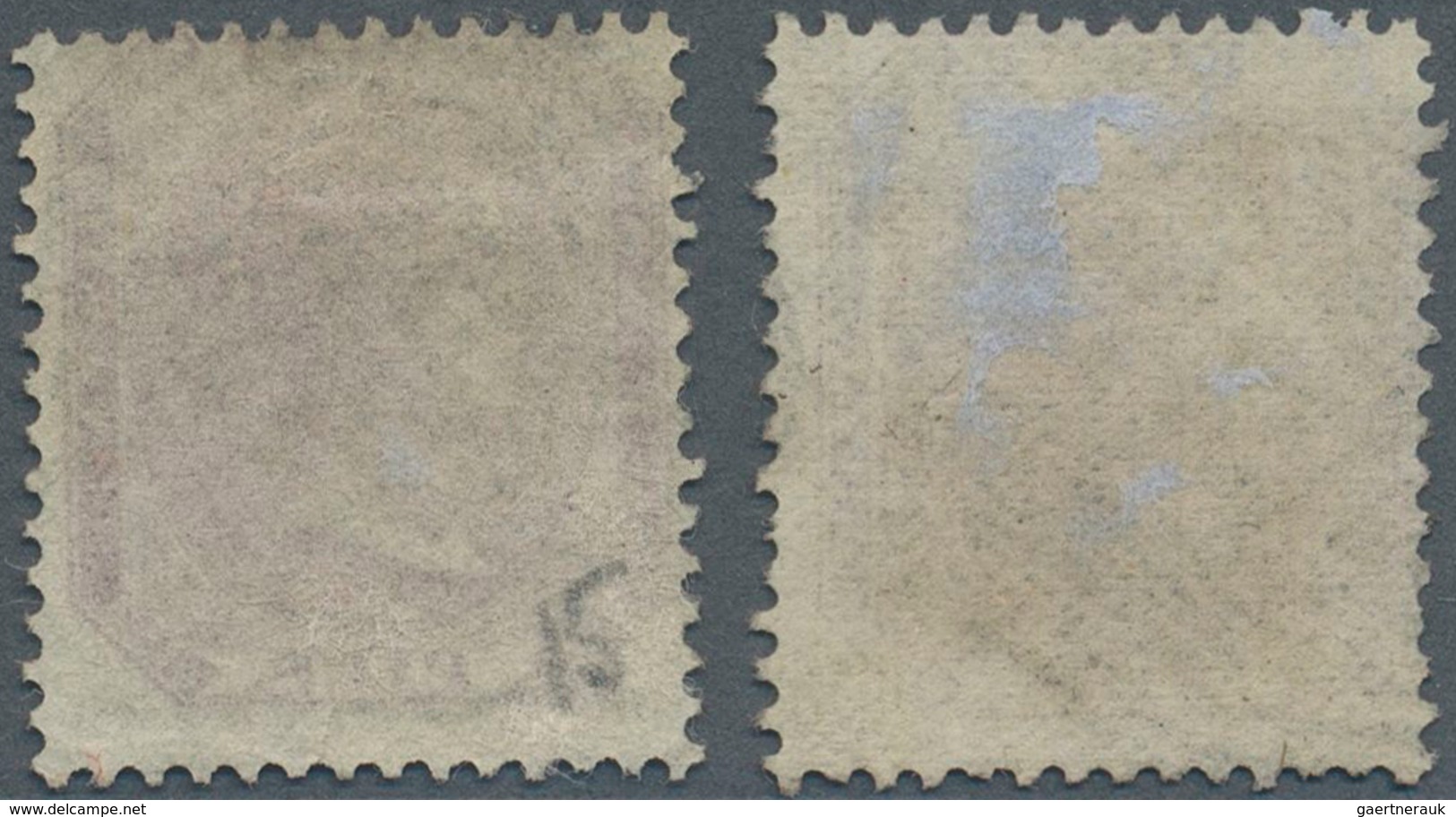 Malaiische Staaten - Straits Settlements: 1860, Two Singles QV 8p. Used In Singapore, One In Purple - Straits Settlements