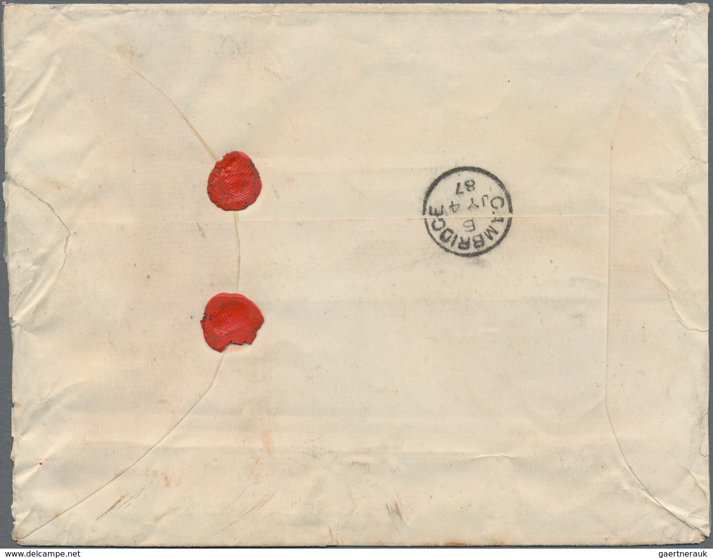 Malaiische Staaten - Straits Settlements: 1887, Triple-weight Cover From Penang To England 'Per Parc - Straits Settlements