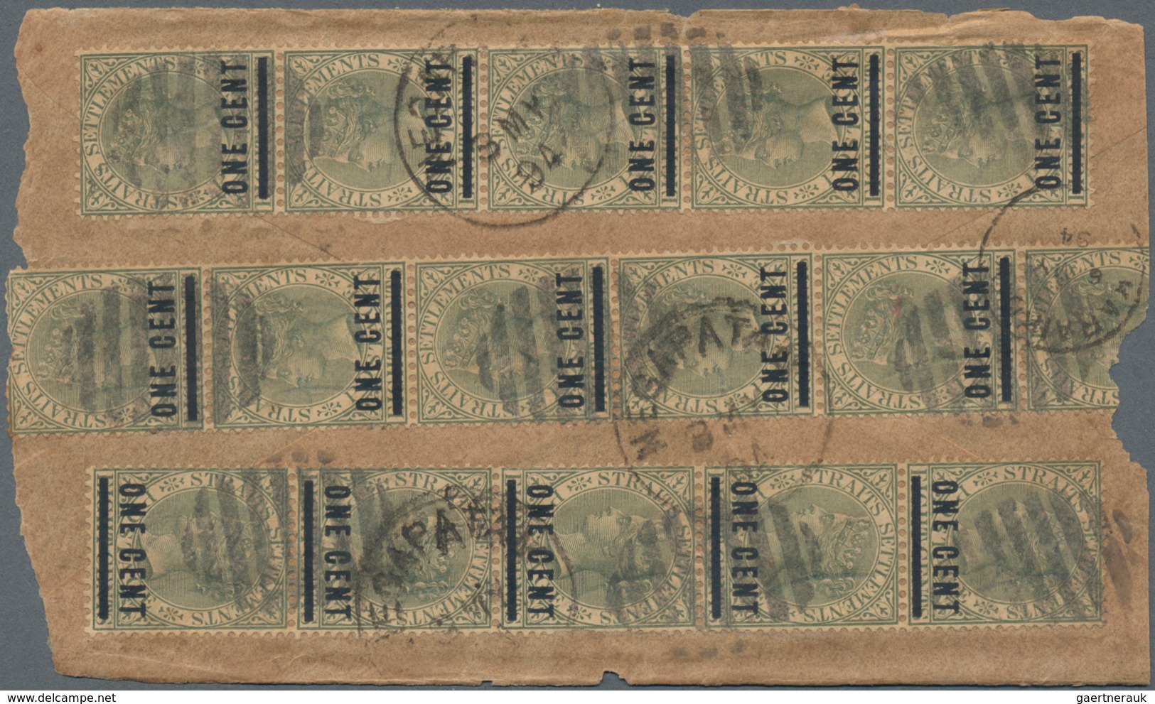 Malaiische Staaten - Straits Settlements: 1895 Double-weight Cover From Penang To India Franked On B - Straits Settlements