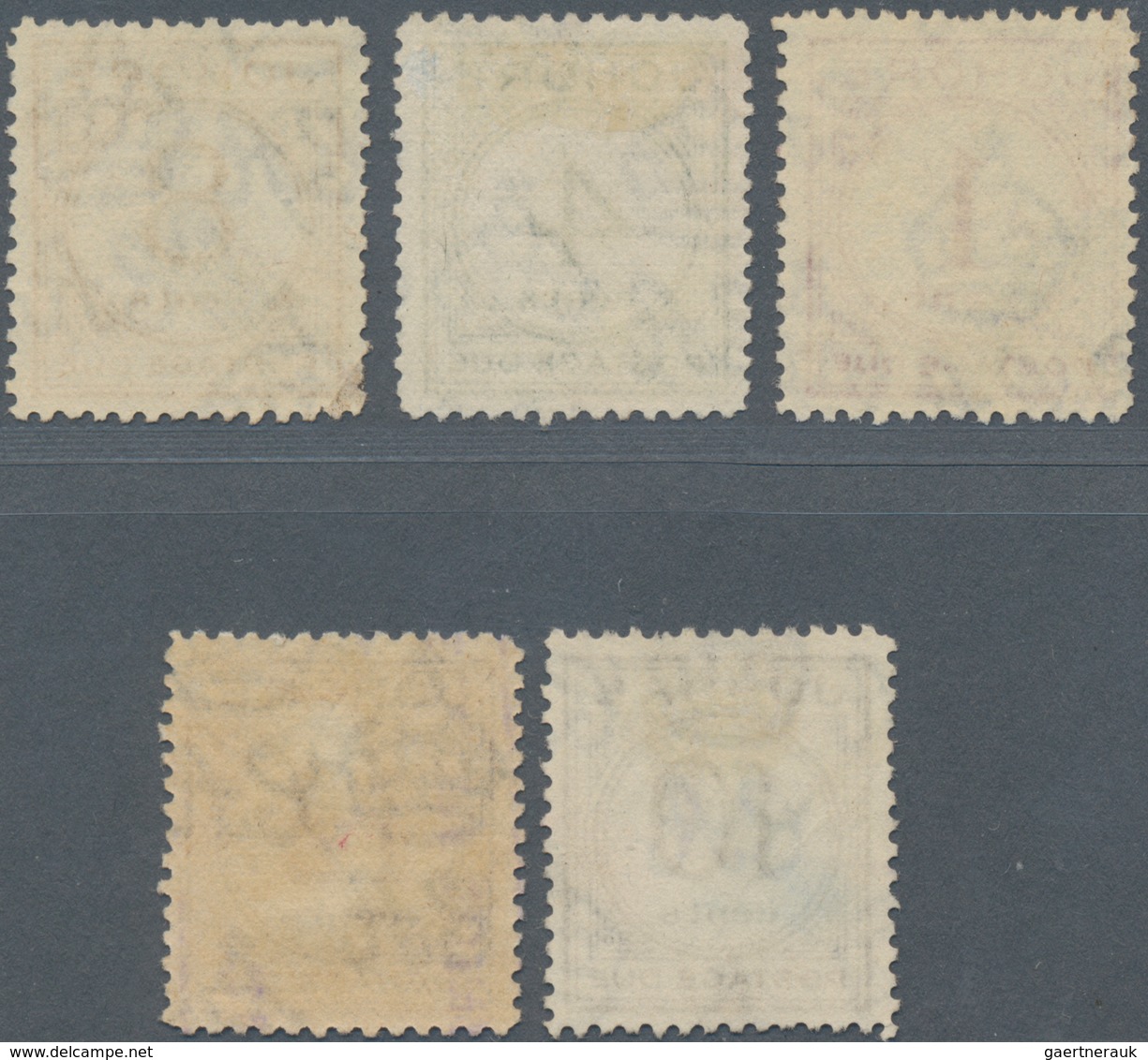 Malaiische Staaten - Johor-Portomarken: 1938 Postage Due Complete Set Of Five Used, 1c. And 10c. Wit - Johore