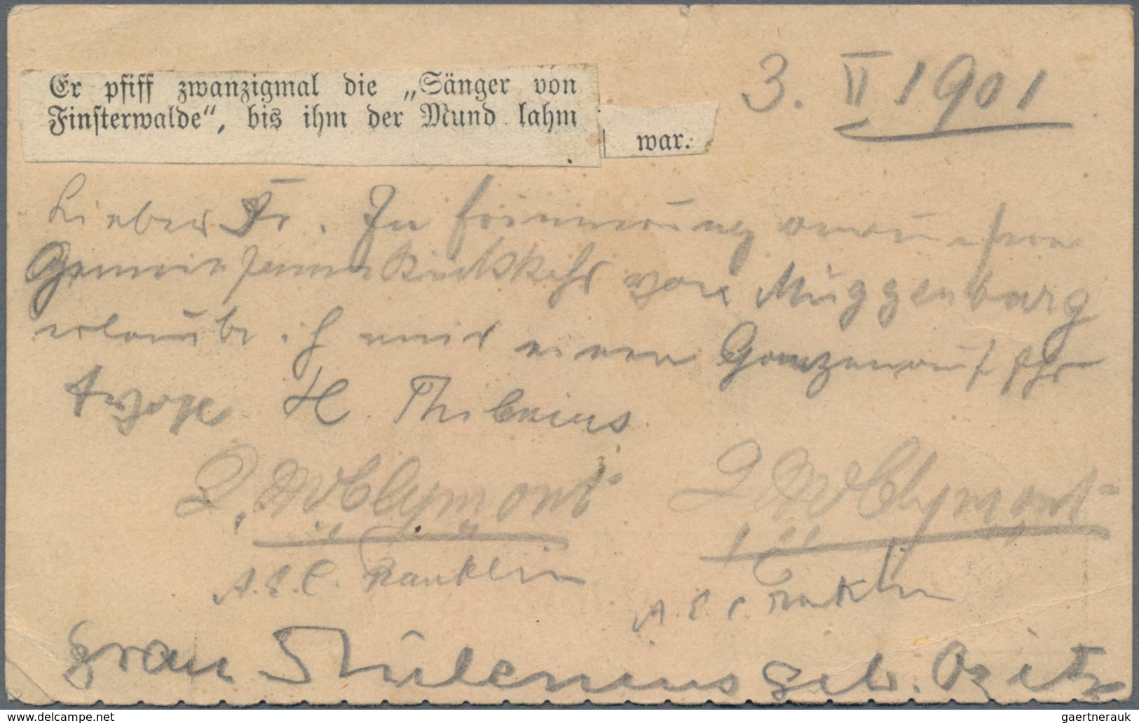 Malaiische Staaten - Negri Sembilan: 1900, Stationery Card 1 C. Green, Question Part, Uprated Perak - Negri Sembilan