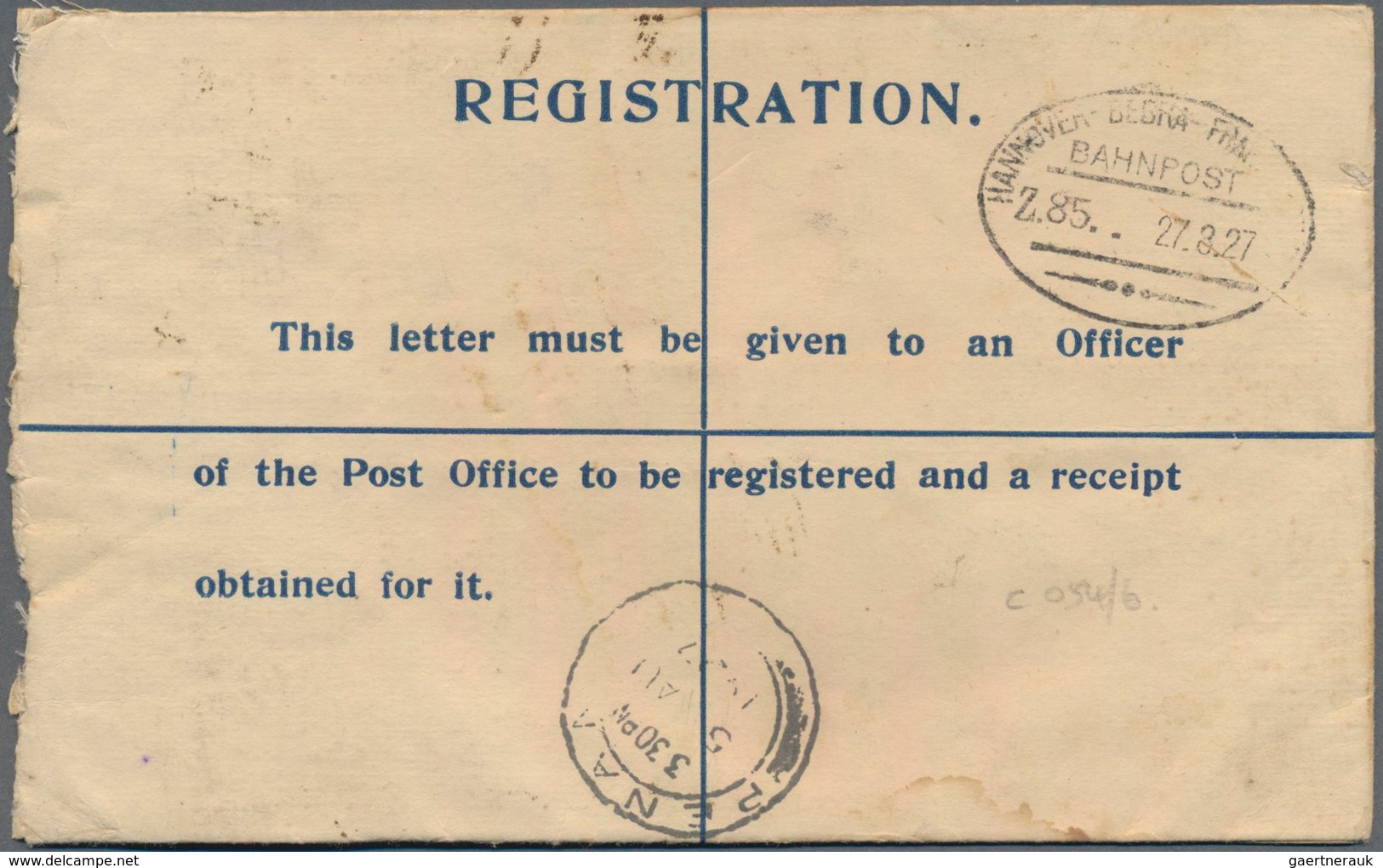 Malaiische Staaten - Penang: 1927 Eastern & Oriental Hotel To DENMARK: Straits Postal Stationery Reg - Penang