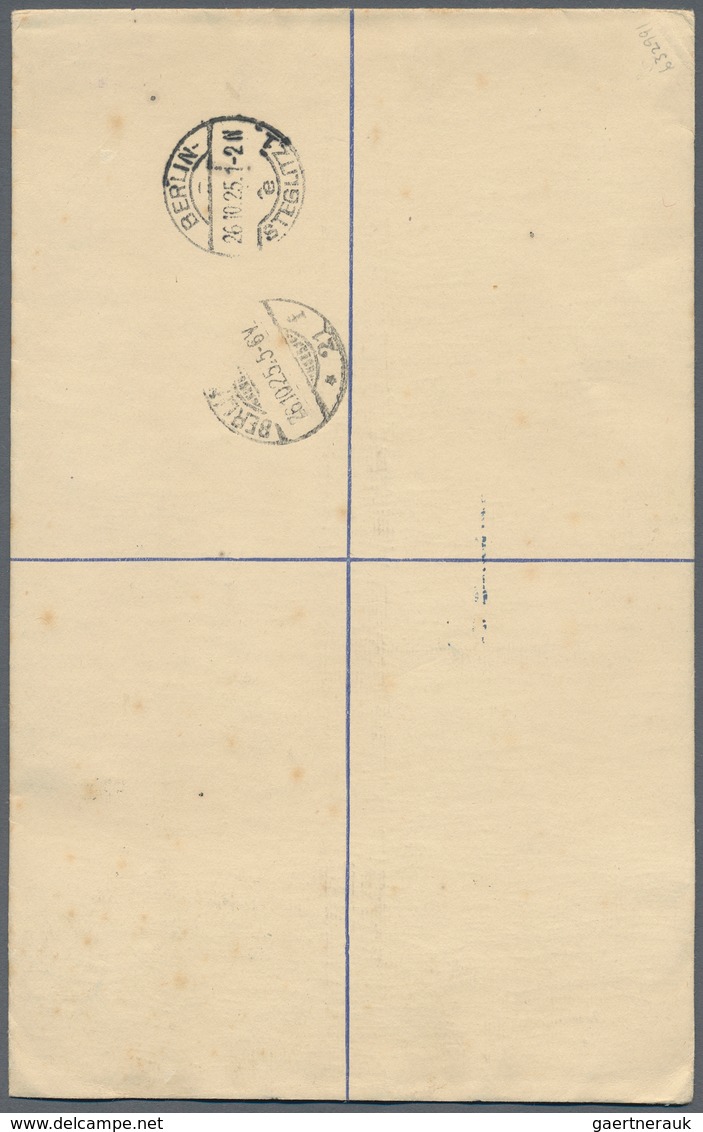 Malaiische Staaten - Sarawak: 1925, 12 C Blue Postal Stationery Registered Cover (size H) With Addit - Autres & Non Classés