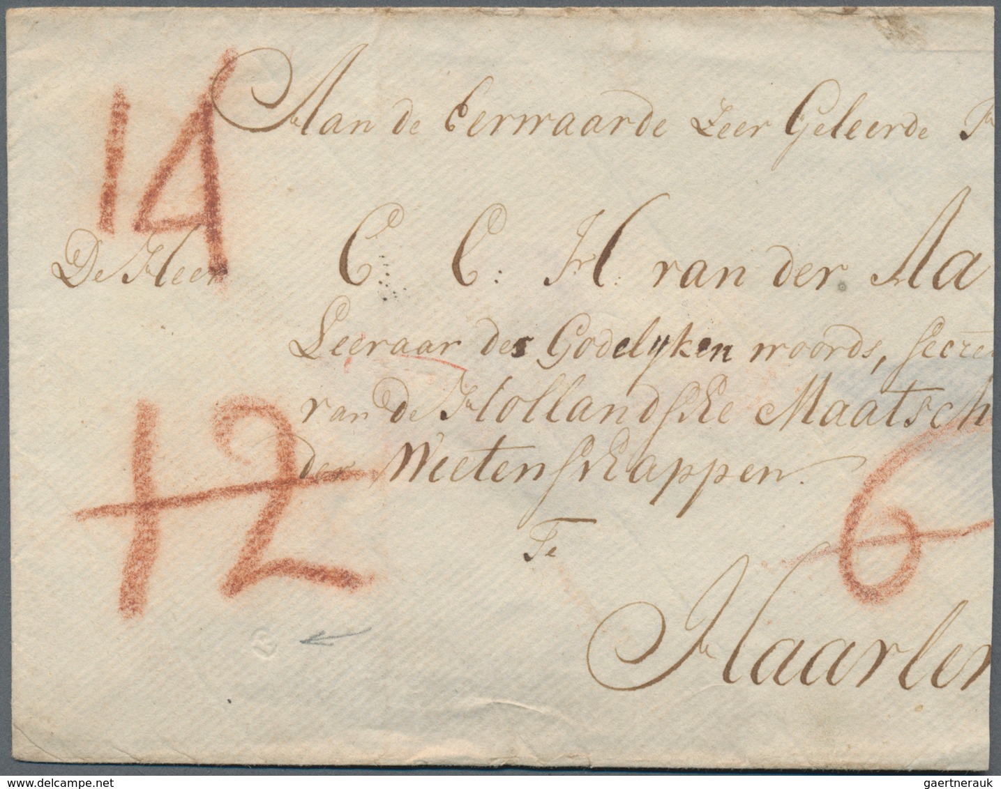Niederländisch-Indien: 1780, Stampless Cover From Batavia, Dated 3 May 1780, To Haarlem In The Nethe - Netherlands Indies