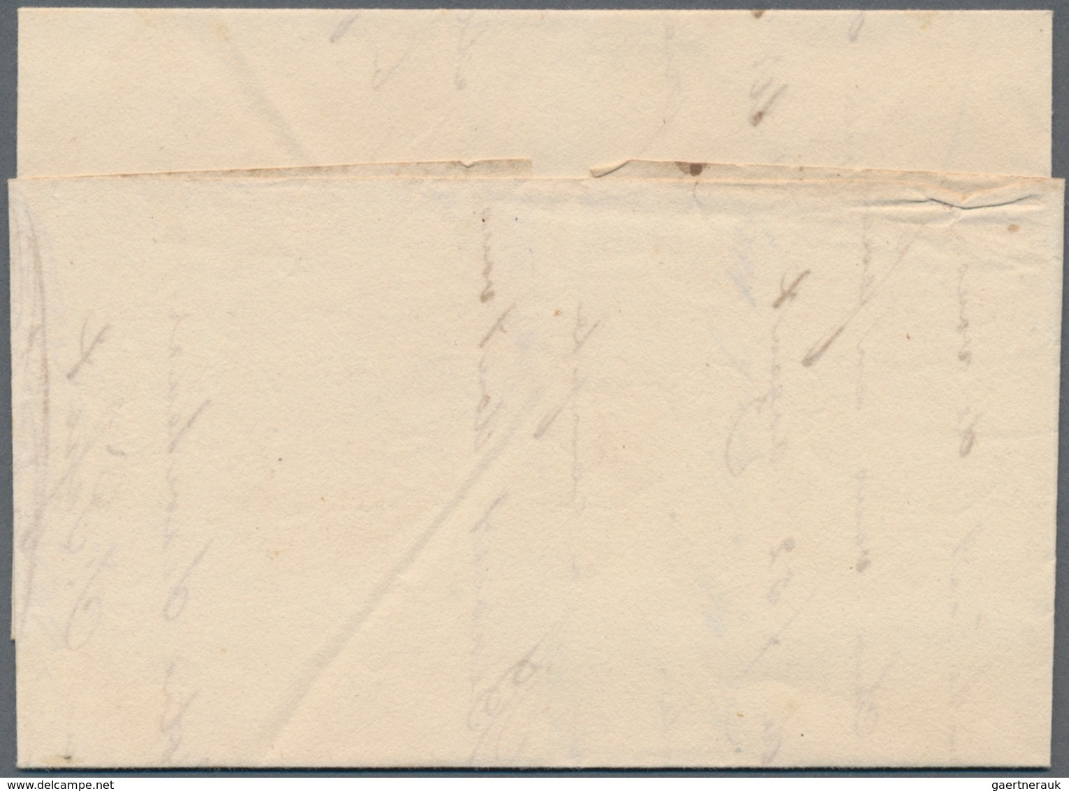 Niederländisch-Indien: 1829, Folded Letter-sheet With Boxed Handstamp SAMARANG/ONGEFRANKEERD In Blac - Netherlands Indies