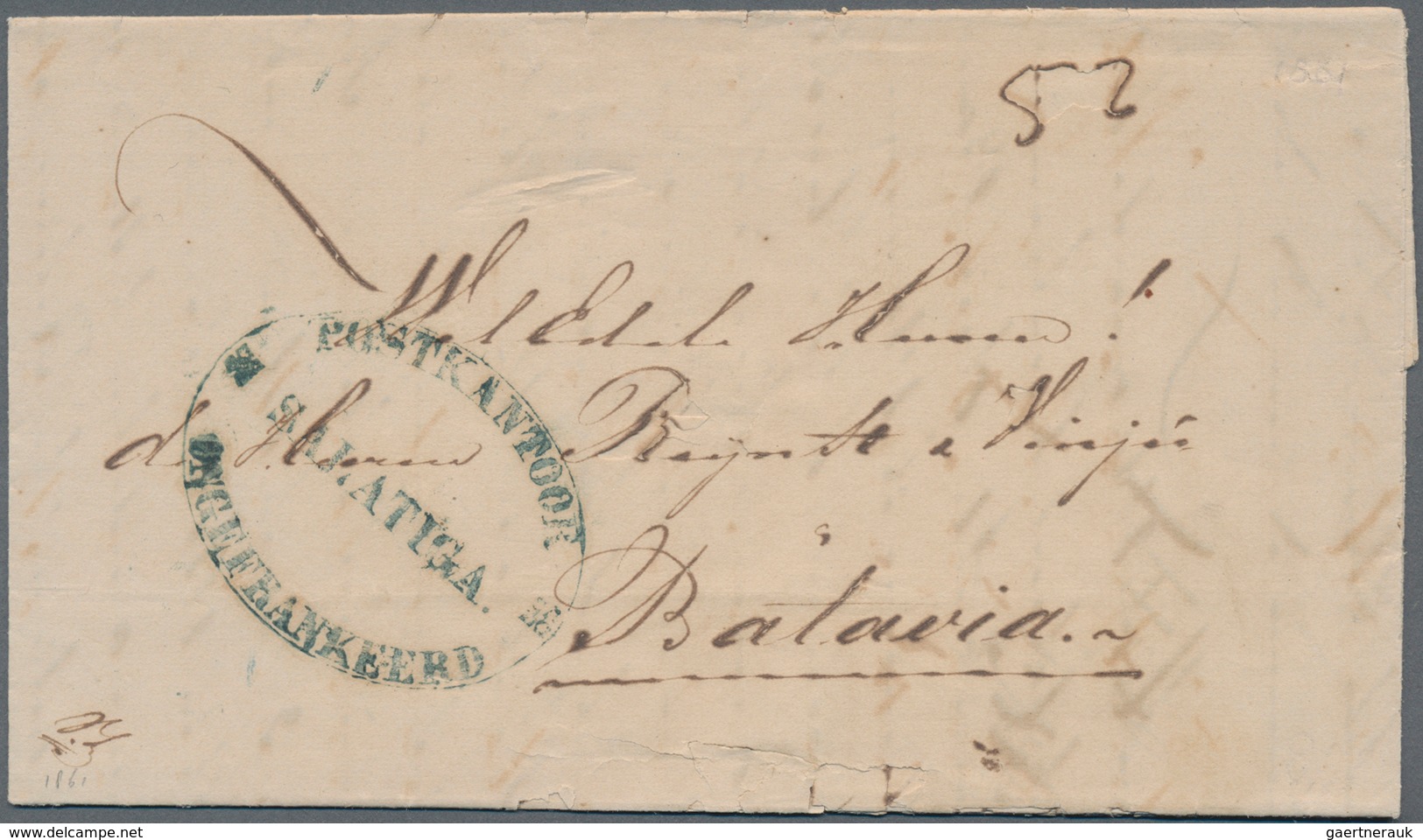 Niederländisch-Indien: 1831, Entire Letter With Boxed "SALATIGA ONGEFRANKEERD" Addressed To Batavia, - Nederlands-Indië