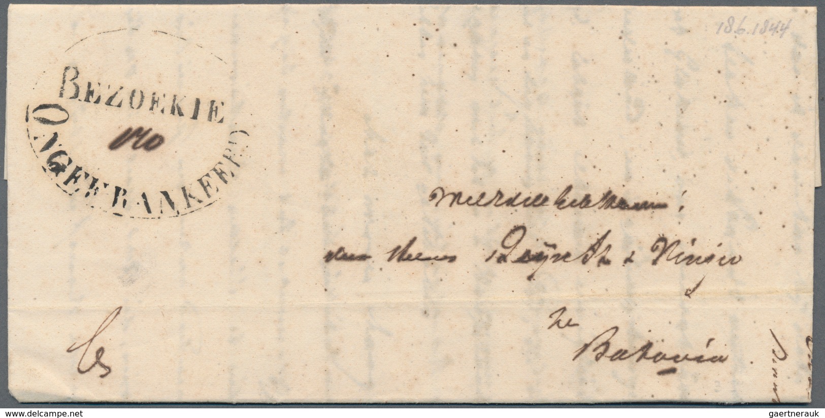 Niederländisch-Indien: 1844, Entire Letter From Bezoekie, Dated 18.June 1844, With Oval "BEZOEKIE ON - Netherlands Indies