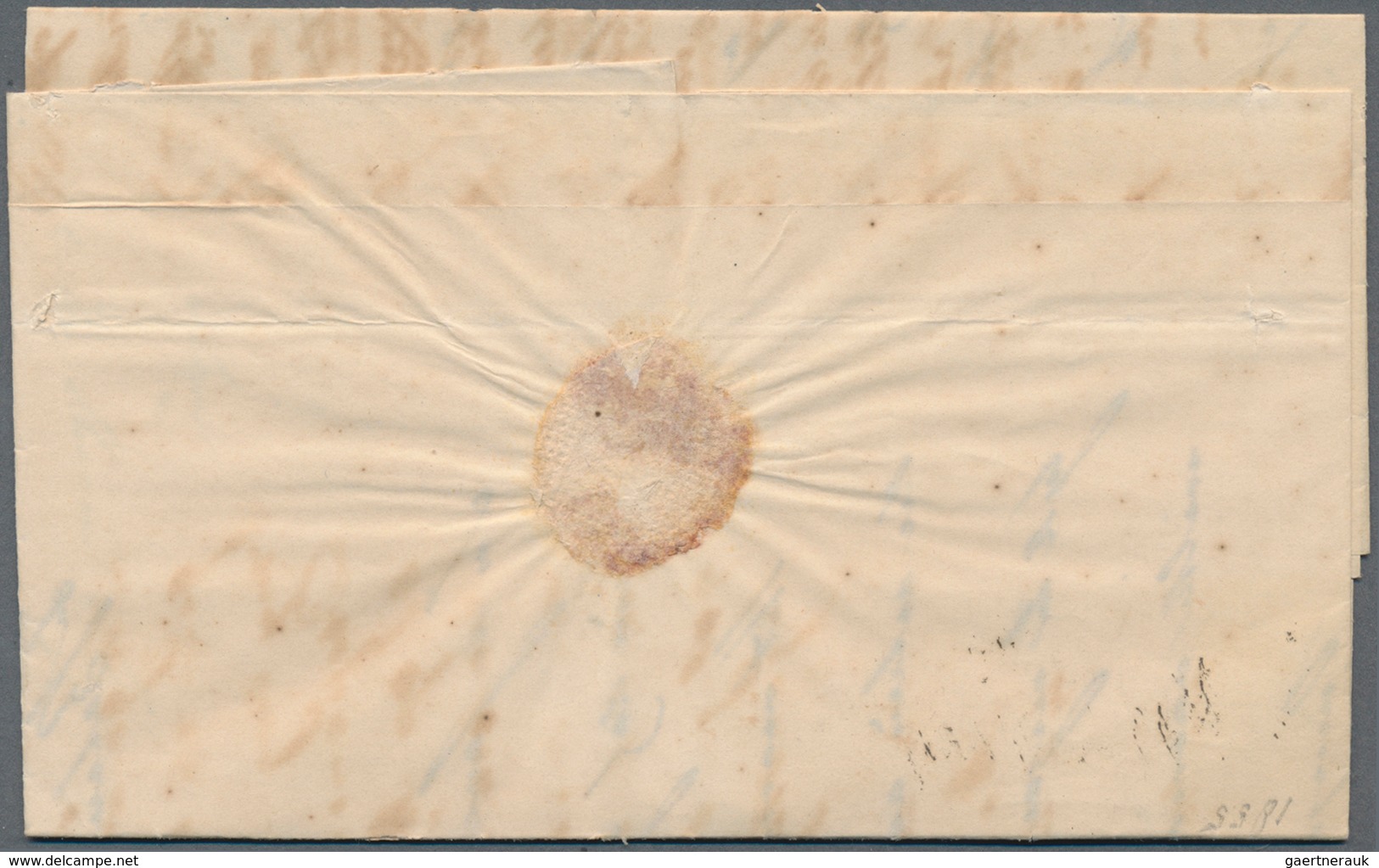Niederländisch-Indien: 1844/1855, Group Of 3 Entire Letters With Oval Postmarks, Each Addressed To B - Nederlands-Indië