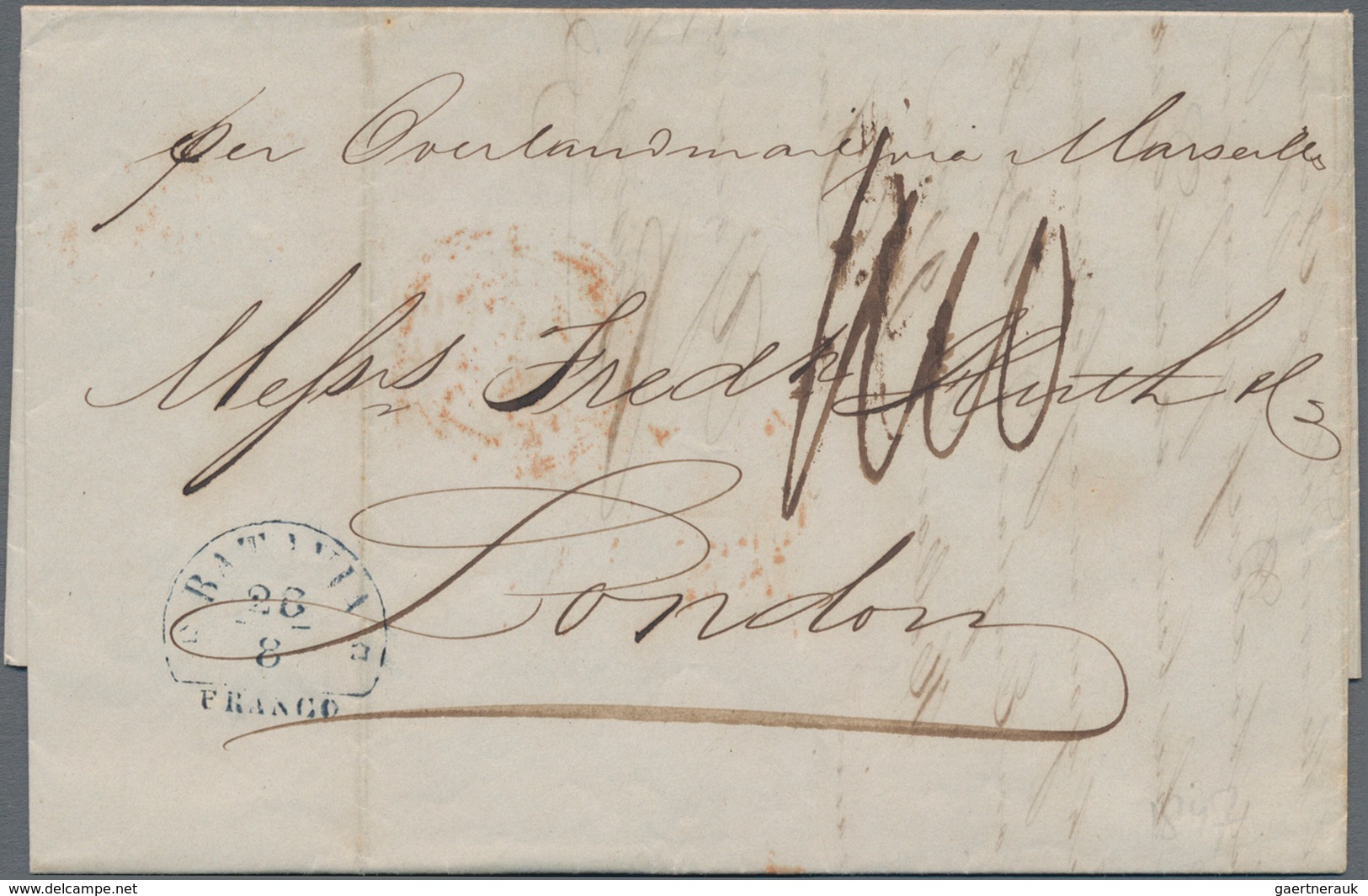 Niederländisch-Indien: 1847, Entire Folded Letter Dated "Batavia 28 Augustus 1847" To London, Endors - Nederlands-Indië