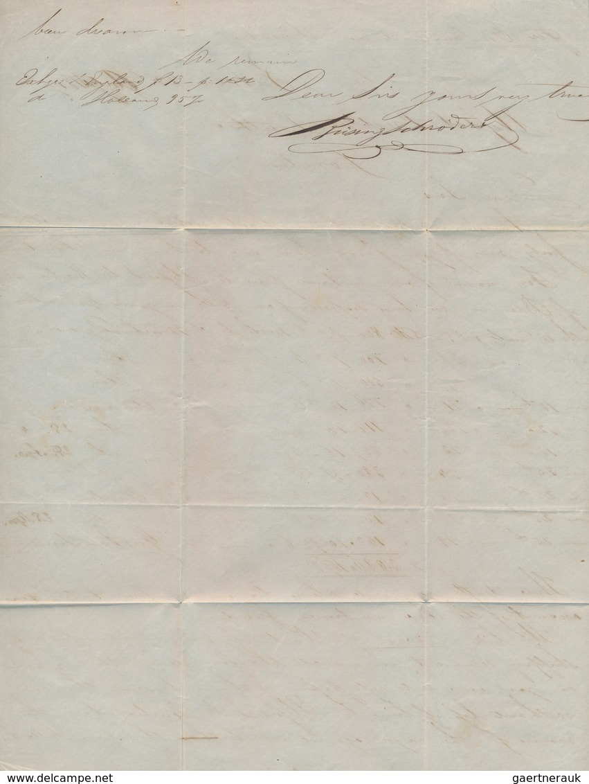 Niederländisch-Indien: 1847, Entire Folded Letter Dated "Batavia 28 Augustus 1847" To London, Endors - Nederlands-Indië