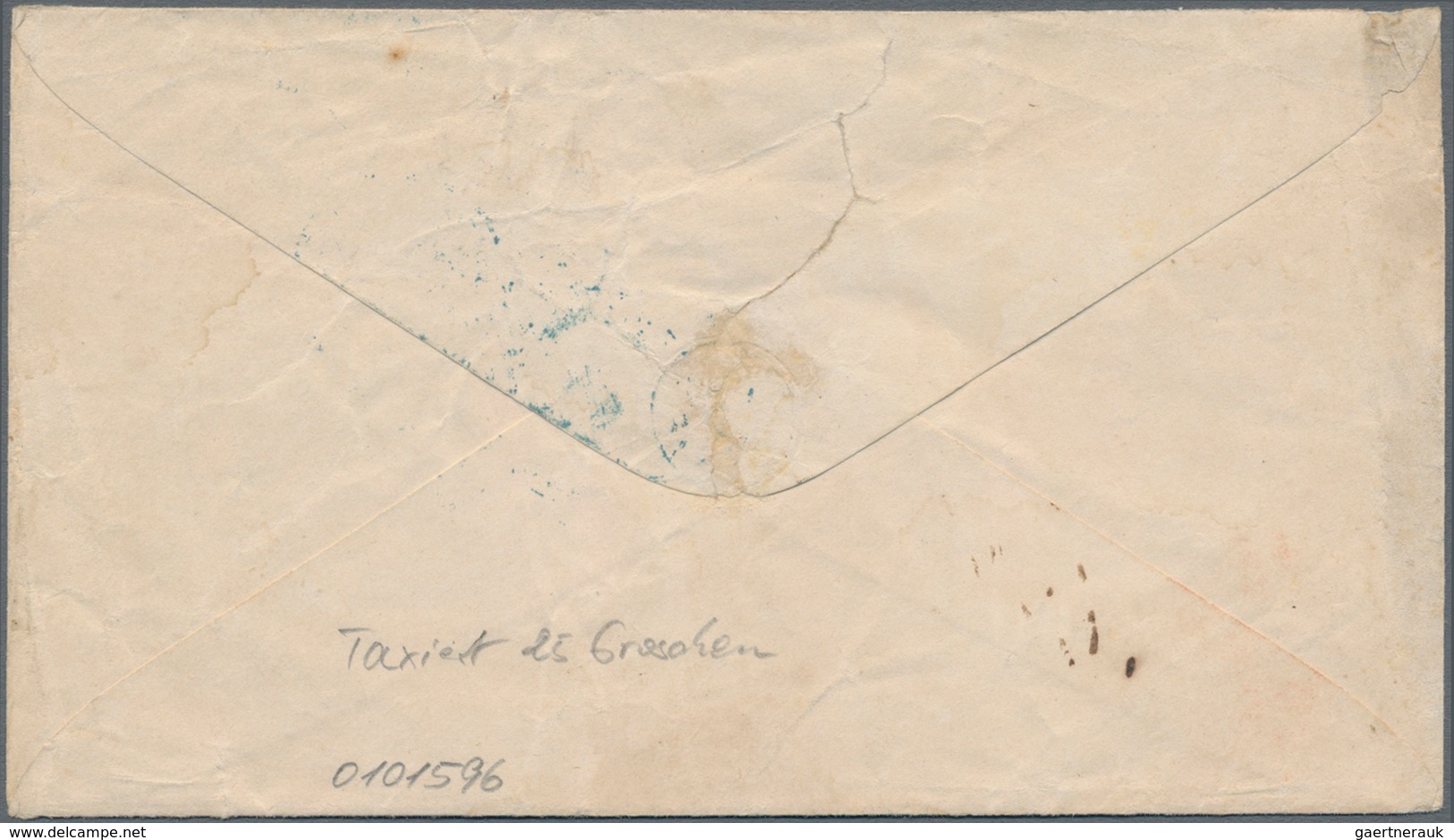 Niederländisch-Indien: 1854, Incomming Mail: Full Paid Fresh Stampless Envelope With Taxation "25" ( - Niederländisch-Indien