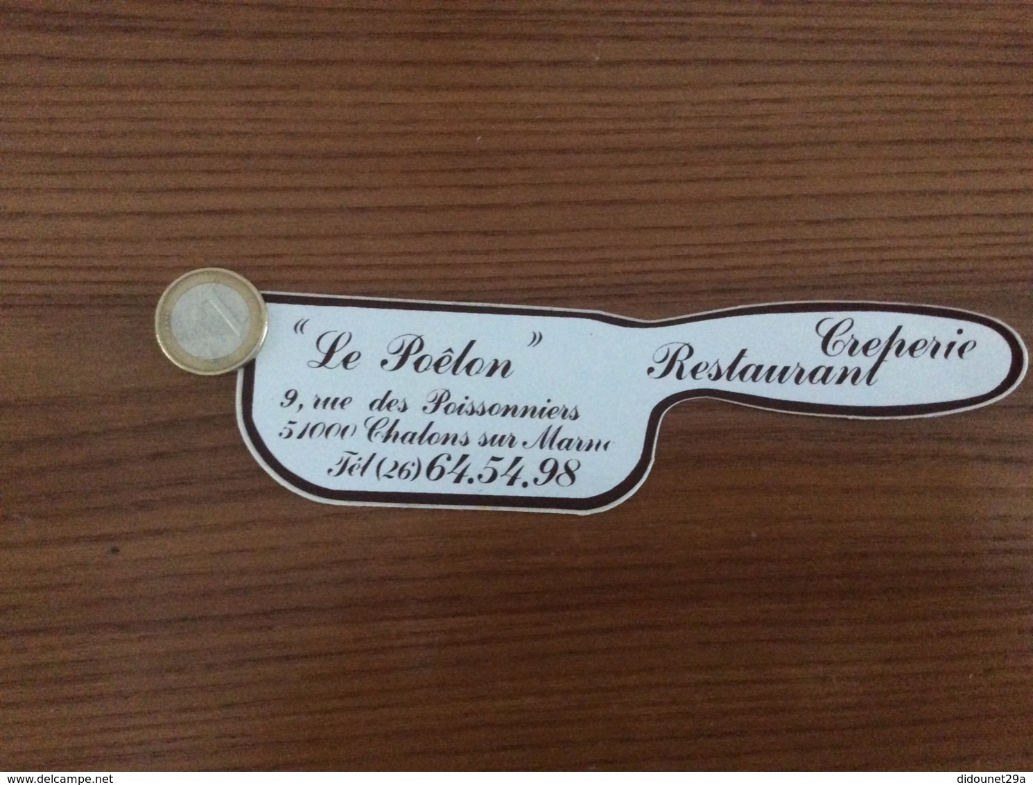 AUTOCOLLANT, Sticker «Le Poêlon - Crêperie Restaurant - Chalons Sur Marne (51)» - Autocollants