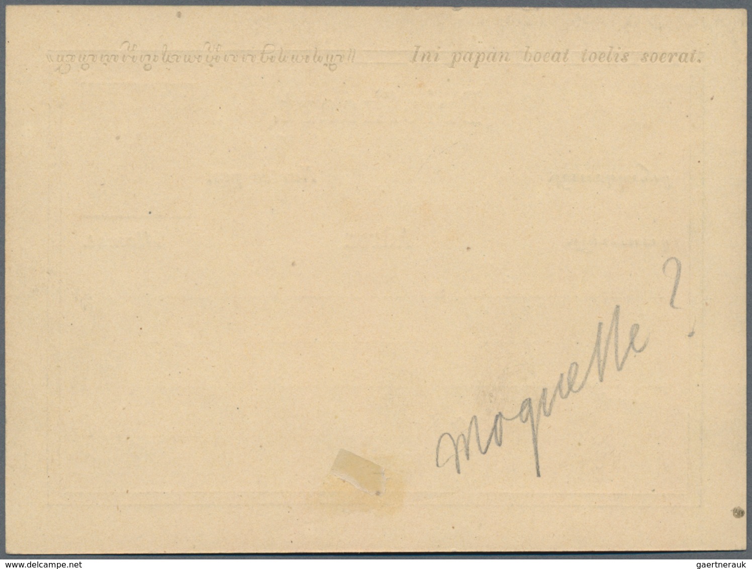 Niederländisch-Indien: 1879 (ca.), Fine Black "5" Surcharge On Card Willem 12 1/2 C. Grey, Probably - Netherlands Indies