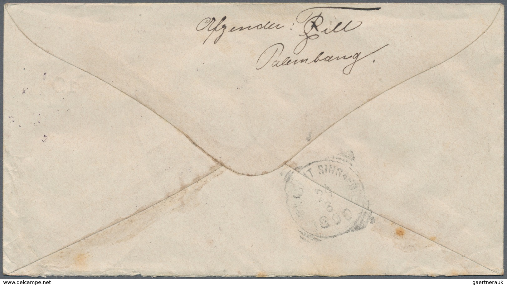 Niederländisch-Indien: 1900, Envelope 10 C./15 C. Uprated 25 C. Tied "PALEMBANG 26 6 1900" Registere - Indie Olandesi